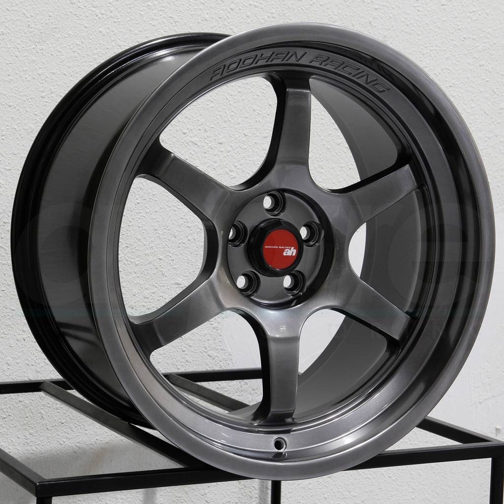 One 18x8.5 Aodhan AH08 AH8 5x114.3 35 Hyper Black Wheel Rim 73.1