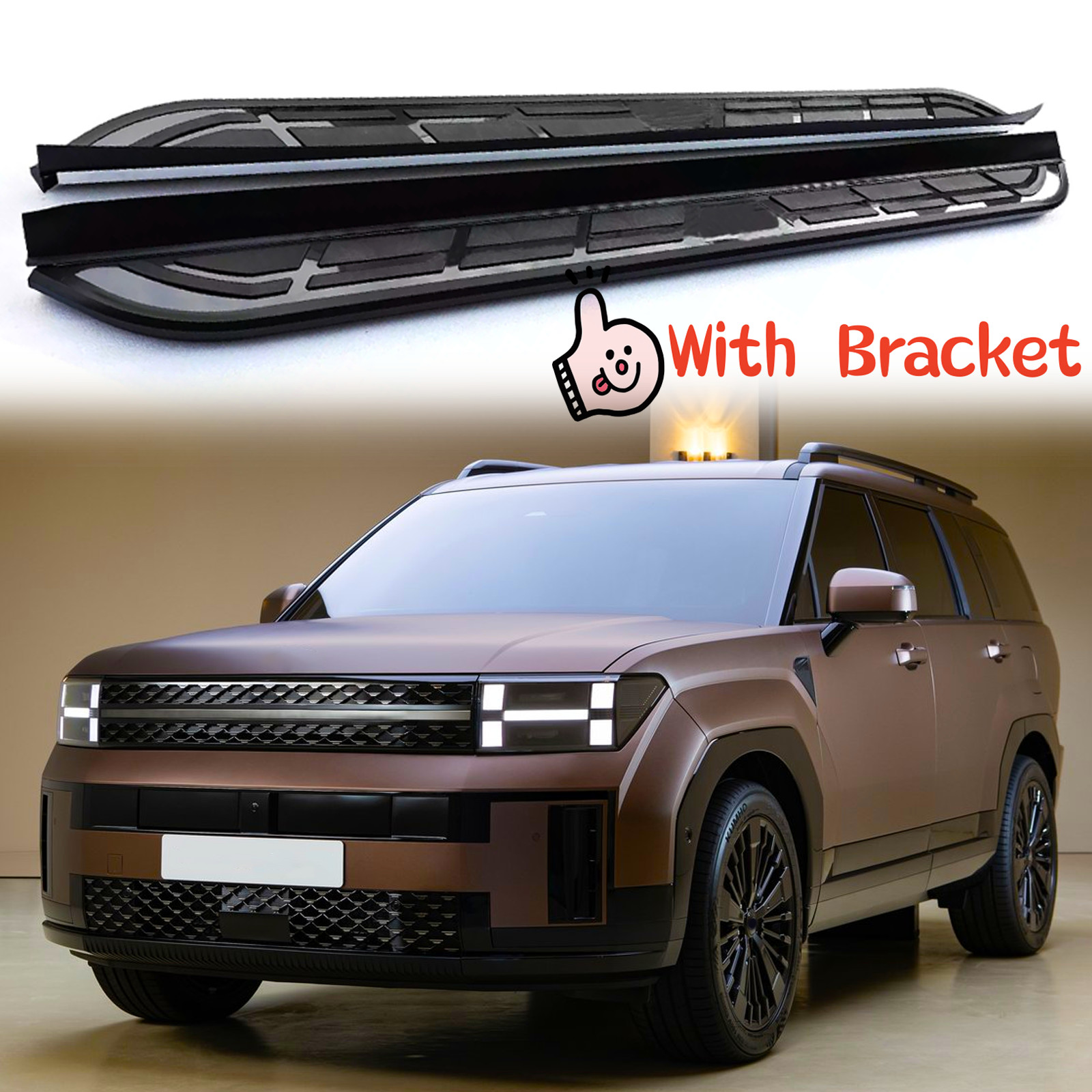 Fits for Hyundai Santa Fe 2024 2025 2026 Running Boards Nerf Bars Side Step