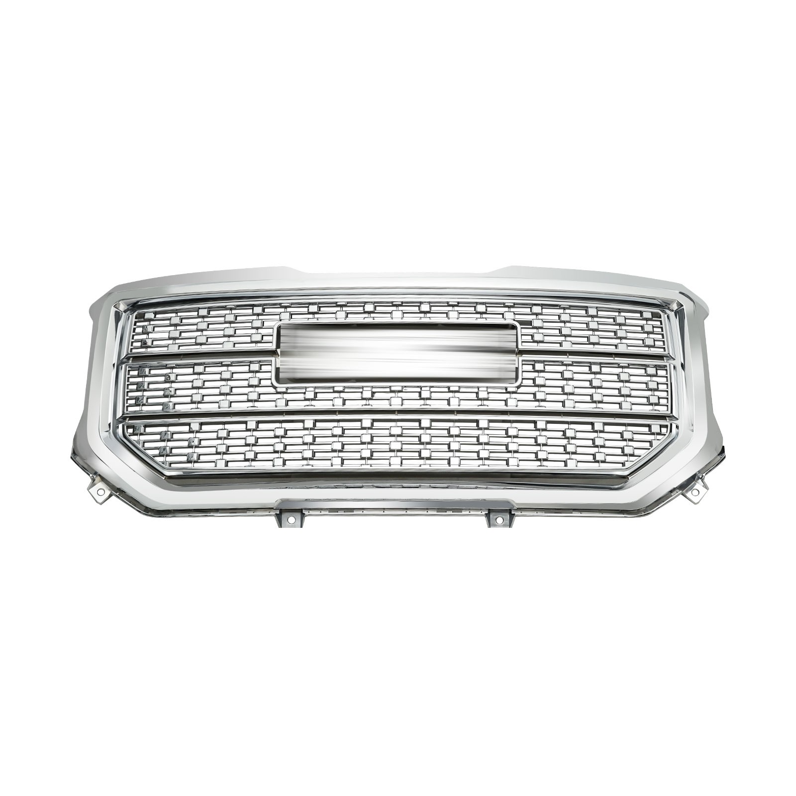 Chrome Front Bumper Upper Grille Denali Style For GMC Sierra 1500 2016 2017 2018