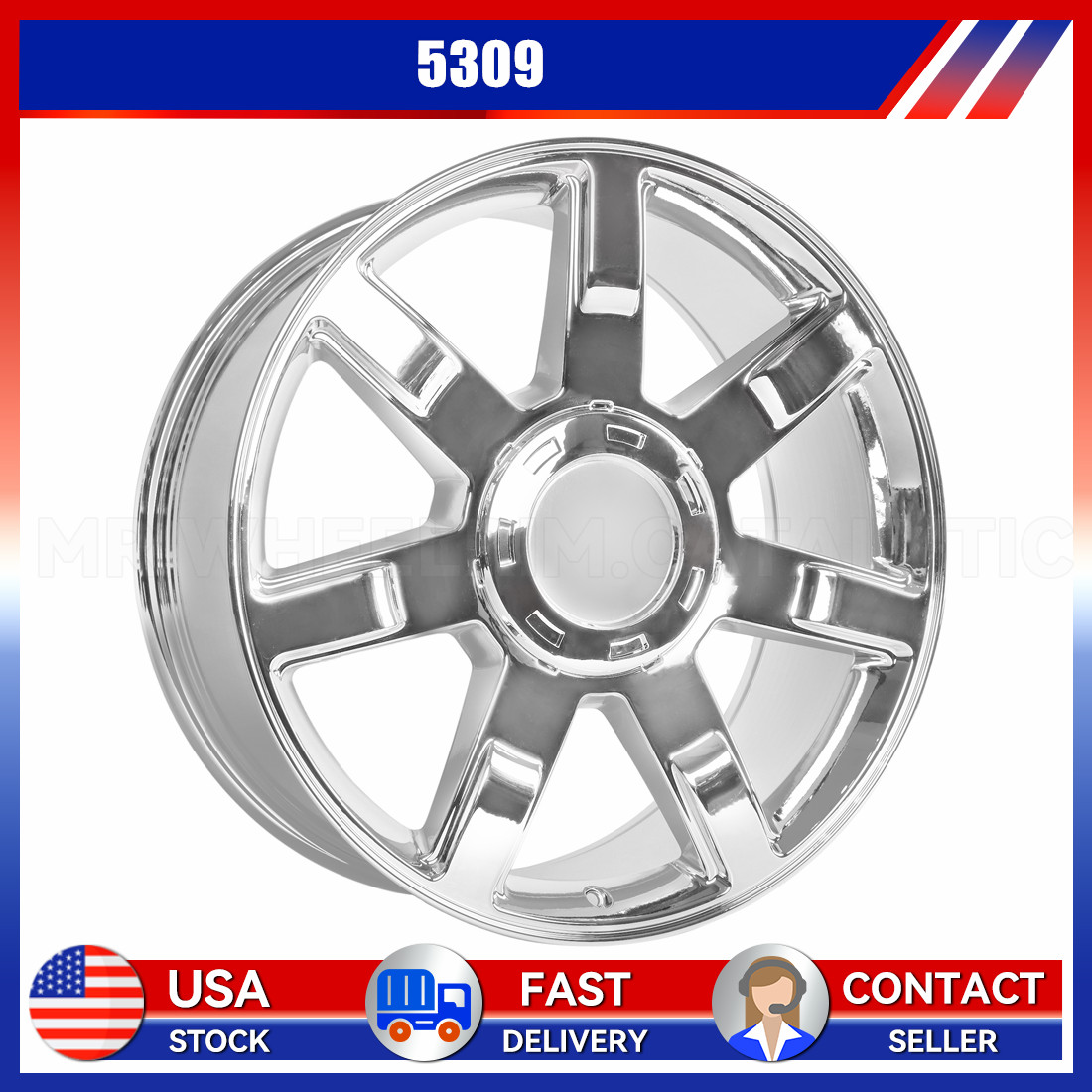 For 2007-2014 Cadillac Escalade Chrome 22 inch OEM Factory GM Spec WHEEL 5309