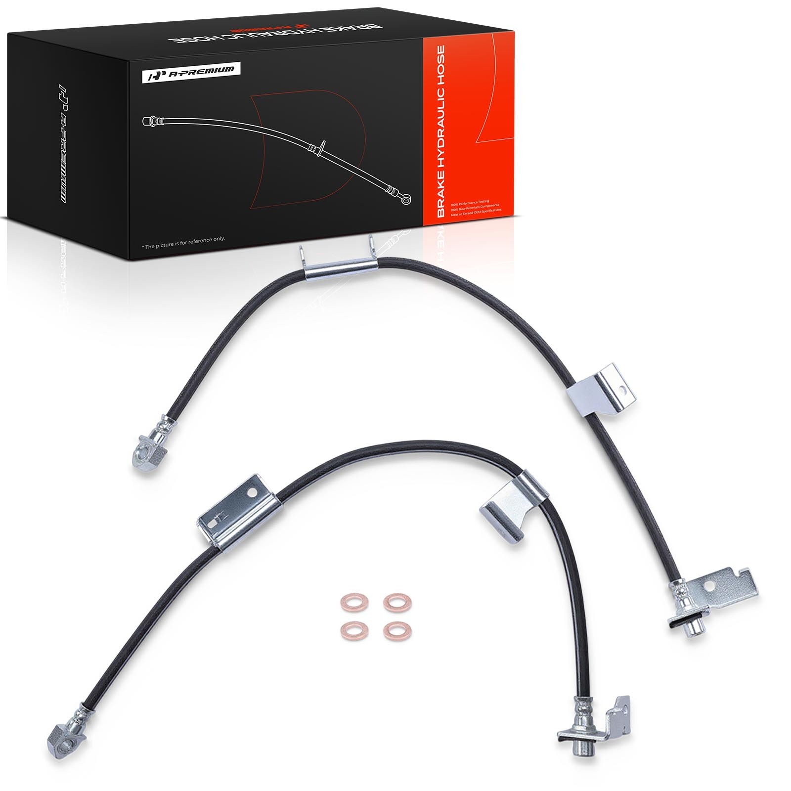 A-Premium 2x 27.36 in Front Brake Hydraulic Hose for Chevy Silverado 1500 GMC