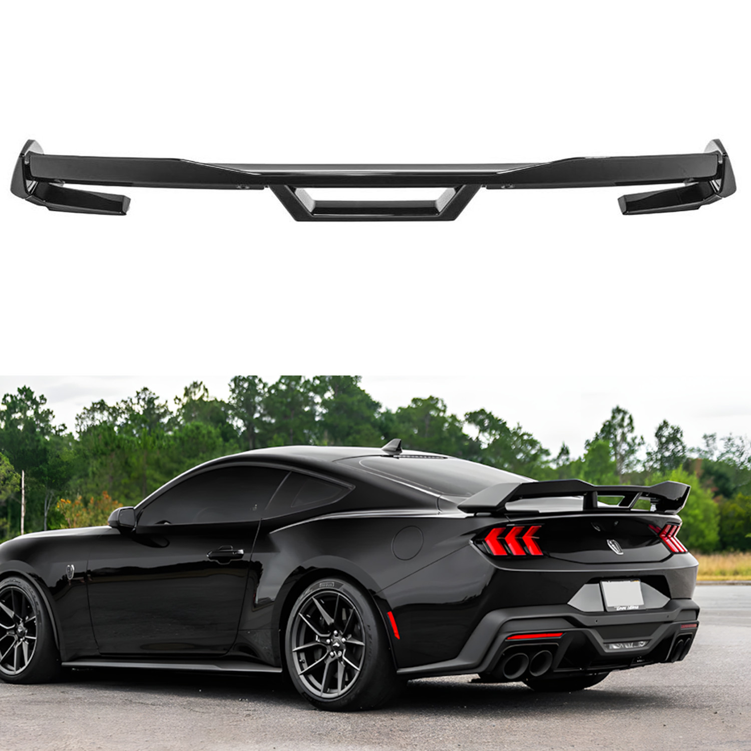 For 2015-2023 Ford Mustang DH Performance Gloss Black Rear Wing Trunk Spoiler For 2015-2023 Ford Mustang DH Performance Gloss Black Rear Wing Trunk Spoiler
