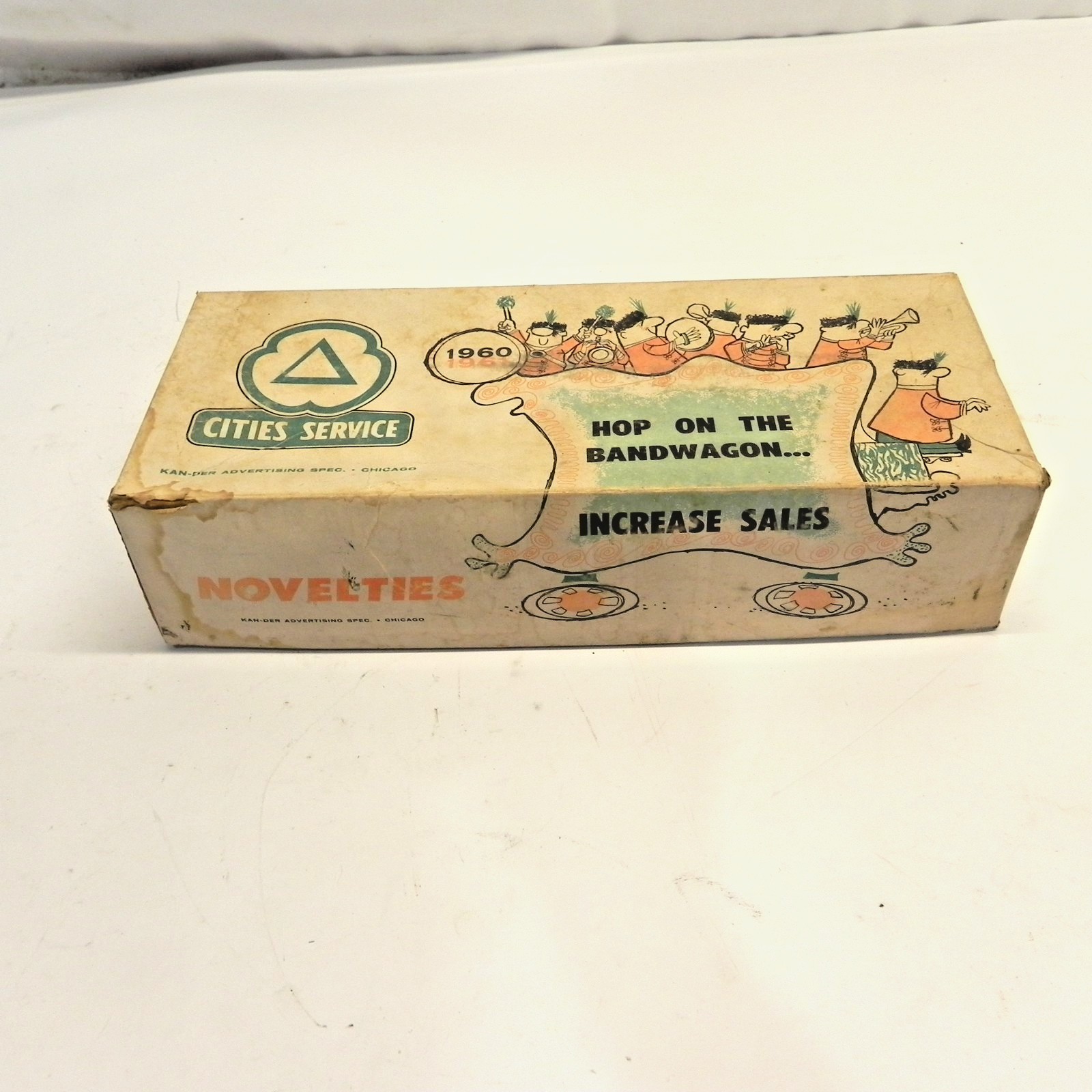 1960-1961 CITIES SERVICE NOVELTY NOVELTIES SOUVENIR BOX EMPTY DISPLAY AUTOMOTIVE