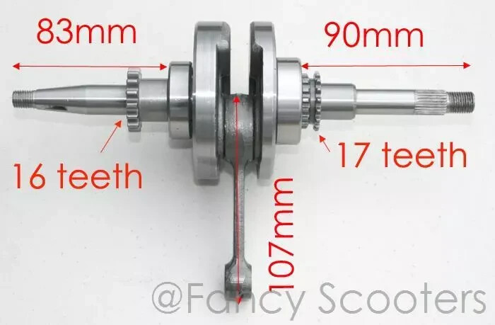 TaoTao Racer 50,New Racer 50,GY6-50 Scooter Crankshaft For 49-100cc