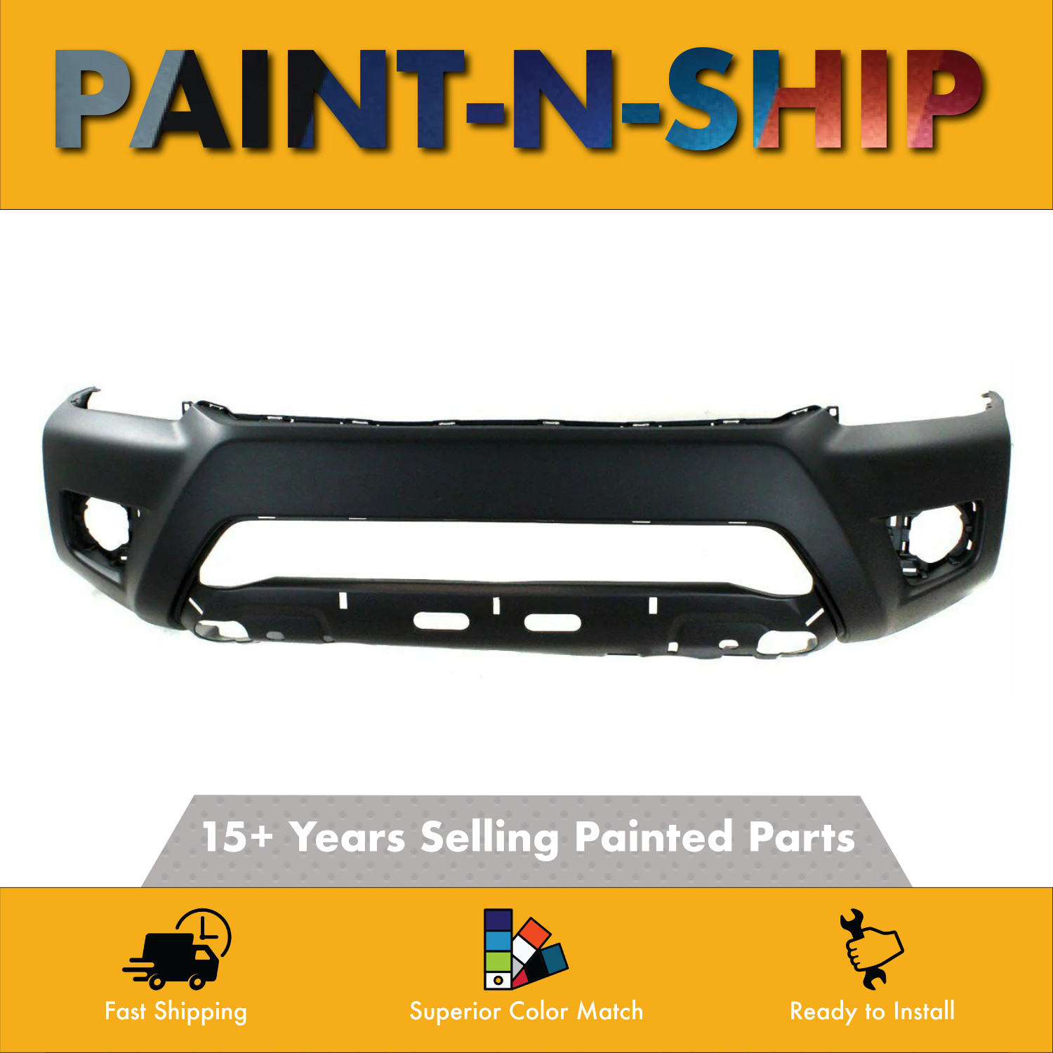 For 2012-2015 TOYOTA TACOMA, Front Bumper Painted to Match