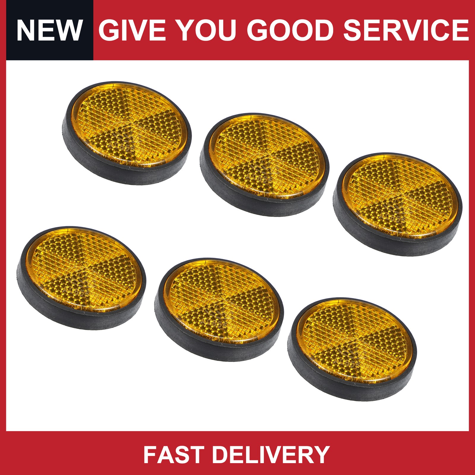 Universal M6x1.0 Orange Motorcycle Screw Reflective Warning Reflector Pack of 6 Universal M6x1.0 Orange Motorcycle Screw Reflective Warning Reflector Pack of 6