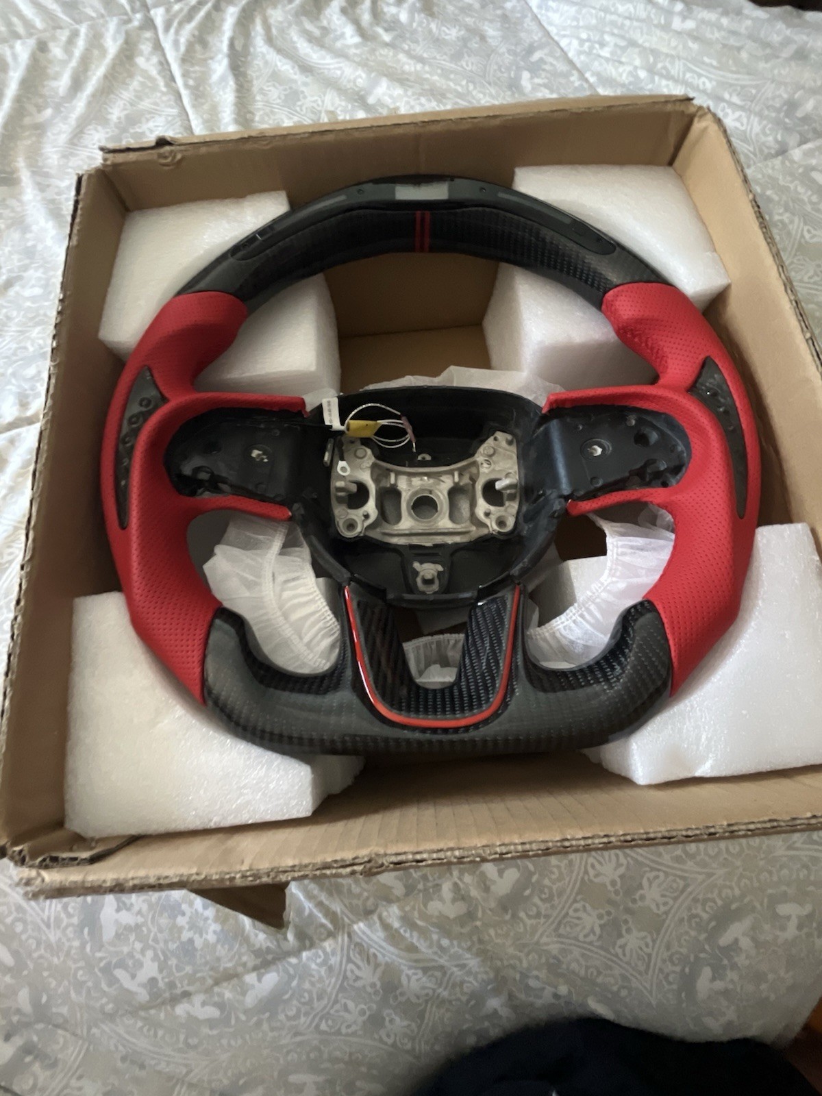 2015-2023 LED Carbon Fiber Perforated Leather With Hand Grips for Mopars