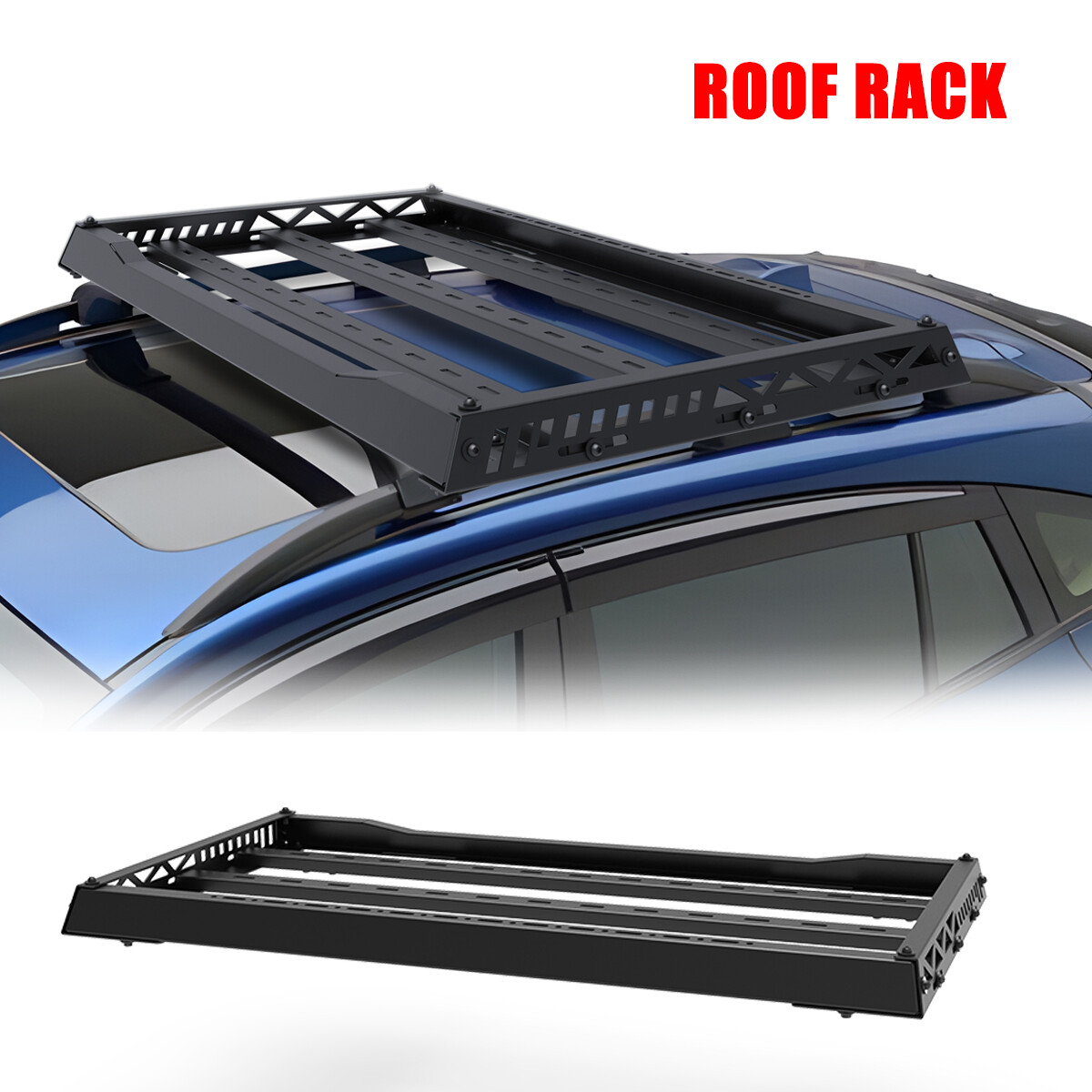 Roof Rack Top Cargo Luggage Basket Holder For Mid-Size/Full-Size Picku-Universal