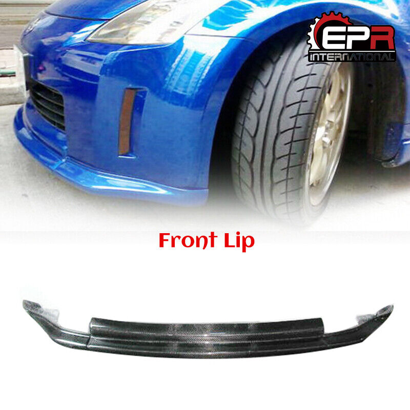 For 03-06 Nissan 350Z Z33 VS Style Carbon Fiber Front Bumper Spoiler Lip Bodykit