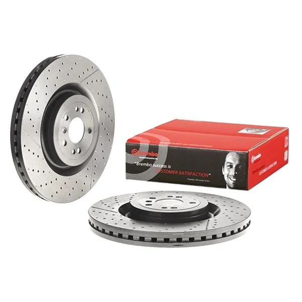 For Mercedes-Benz GLE43 AMG 17-19 Brake Rotor UV Coated Drilled & Slotted Vented