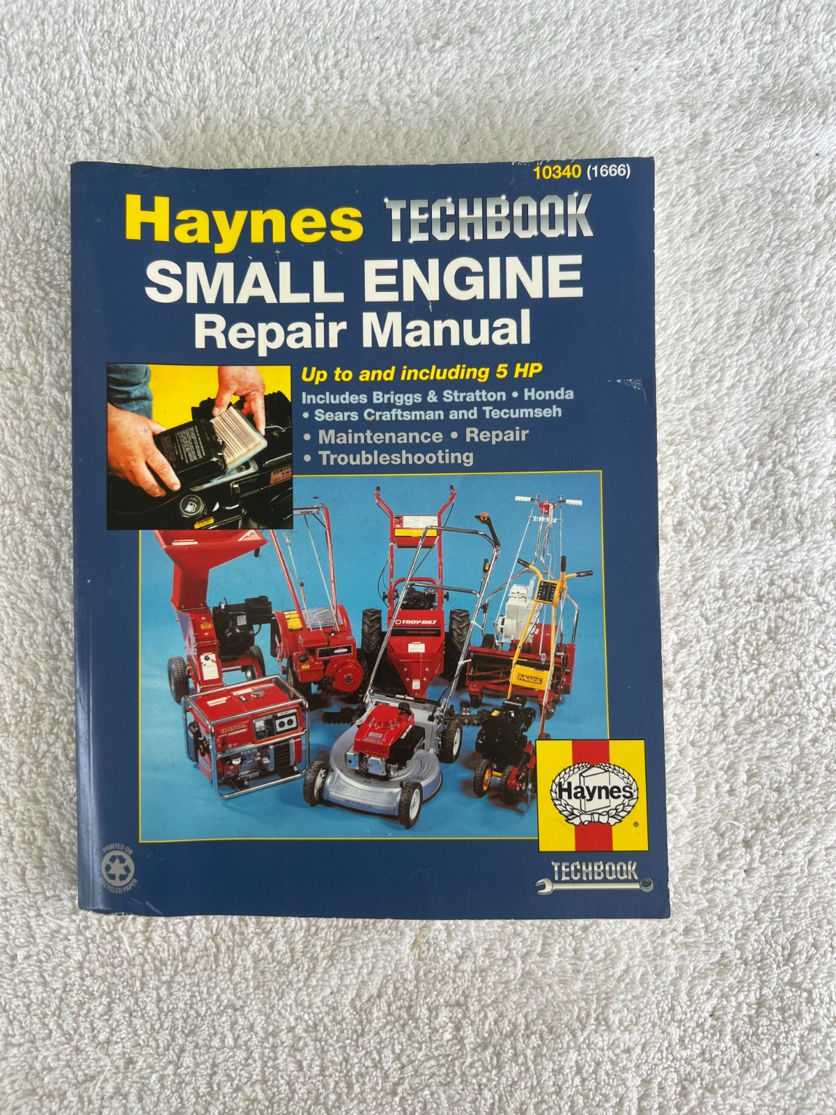 Vintage Haynes Techbook small Engine Repair Manual including 5 HP Engines 10340