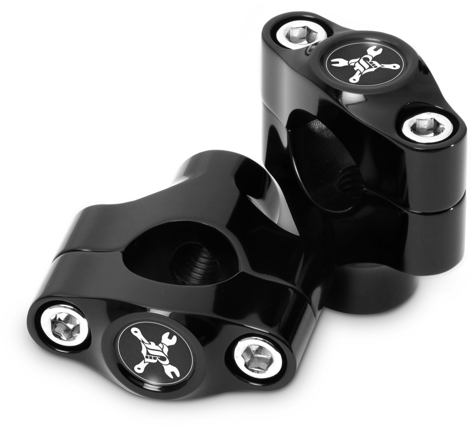 BURLY BRAND Fits Hawk Risers Set For 1-Inch Handlebars, Black BURLY BRAND Fits Hawk Risers Set For 1-Inch Handlebars, Black