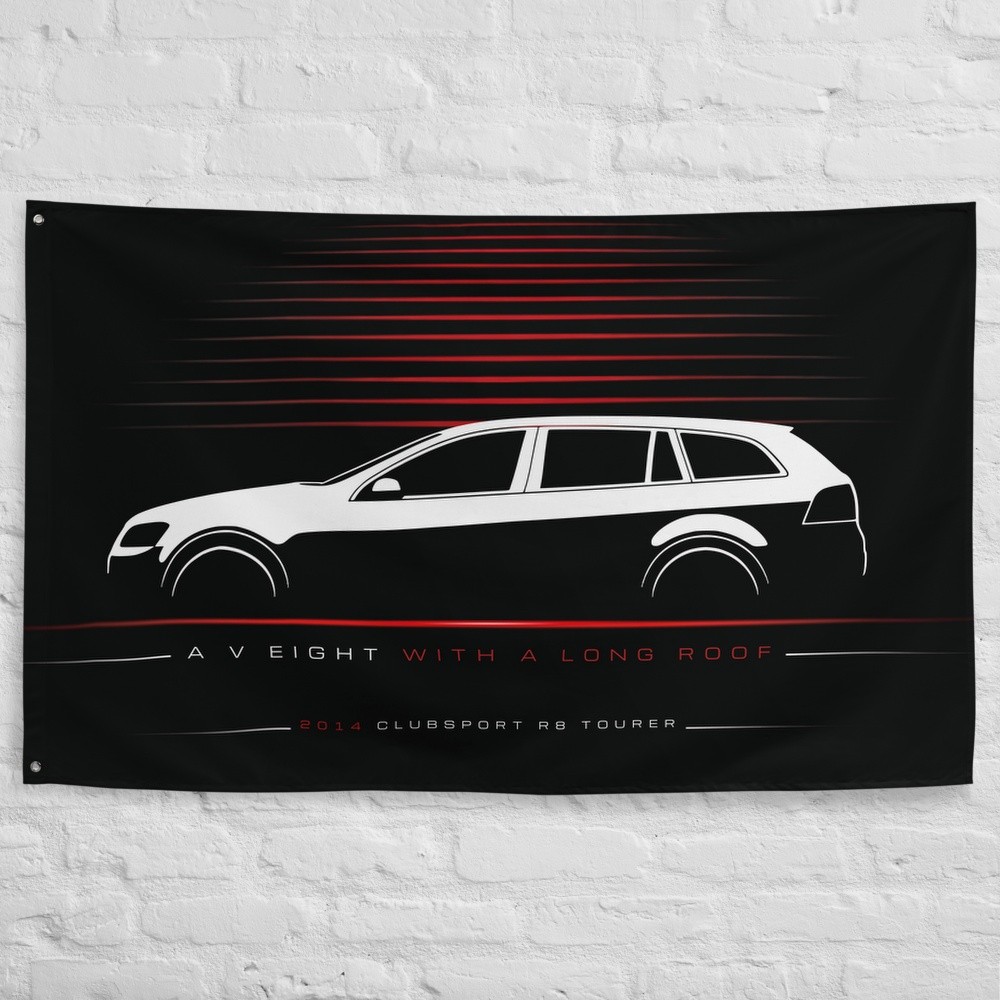 Clubsport R8 Tourer 2014 Car Silhouette Flag 3x5 ft Garage Banner Wall Decor