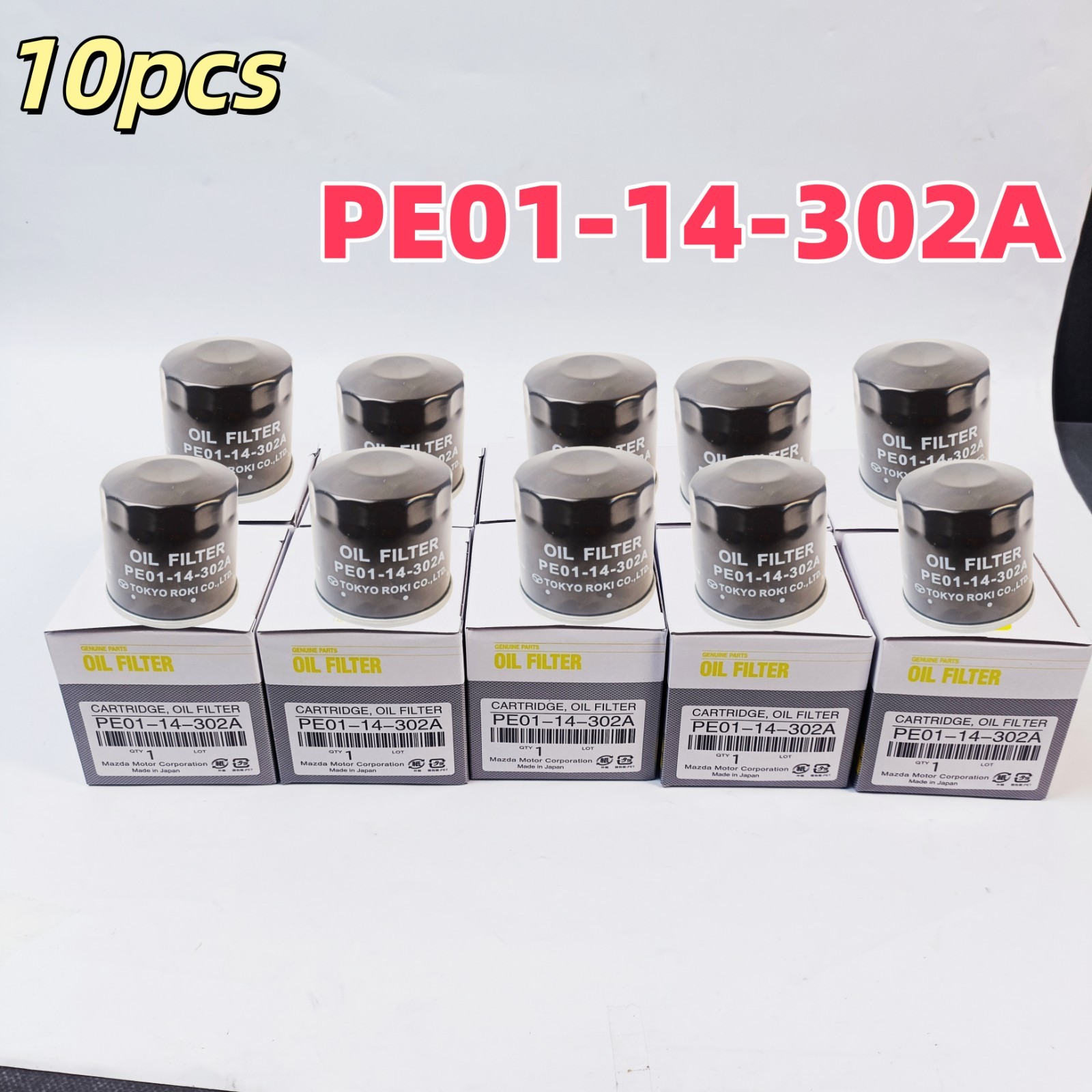 NEW 10PCS QUALITY Oil Filter PE01-14-302B/302A For Mazda Cartridge