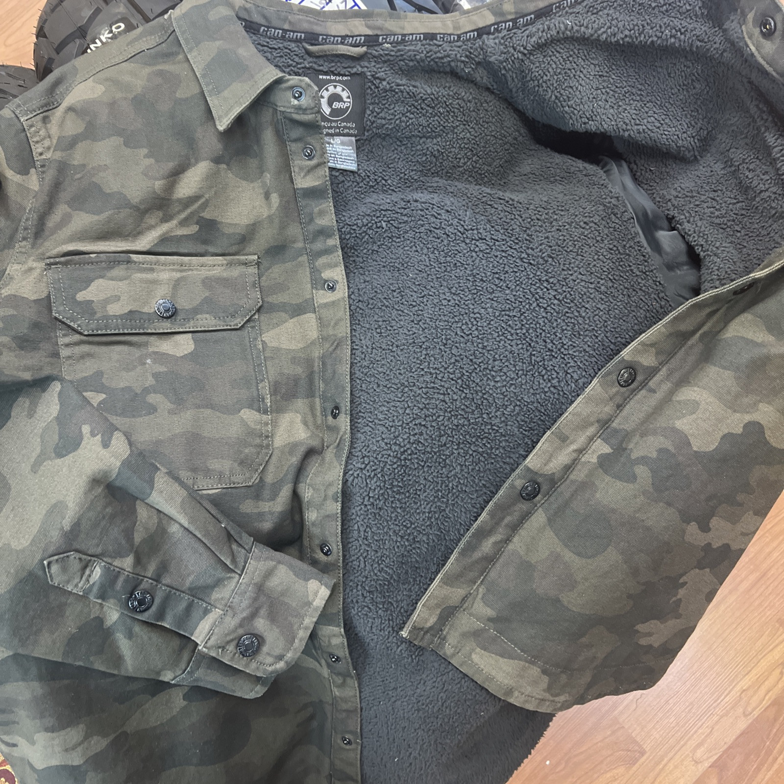 Can-Am Defender X3 Maverick Outlander Heavy Snap Shirt Dark Camo Medium