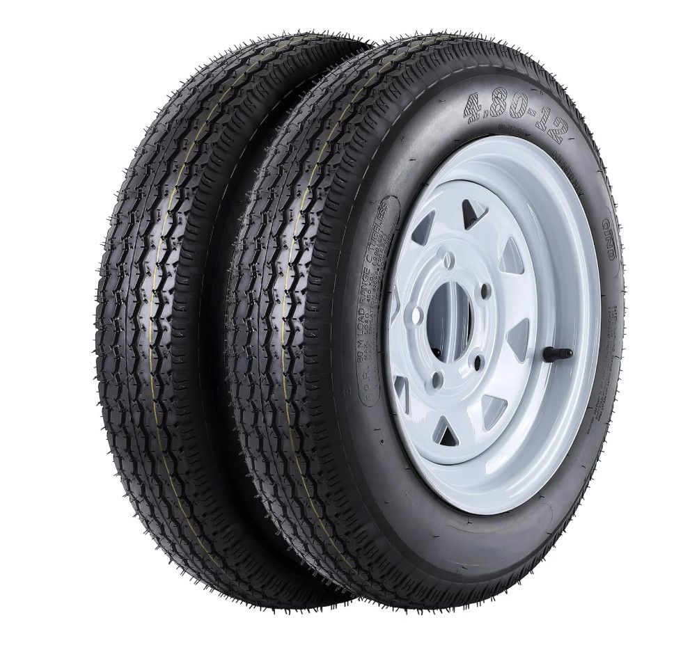 Ga..rvee 2 Trailer Tires 4.80-12 with 12\ Ga..rvee 2 Trailer Tires 4.80-12 with 12\