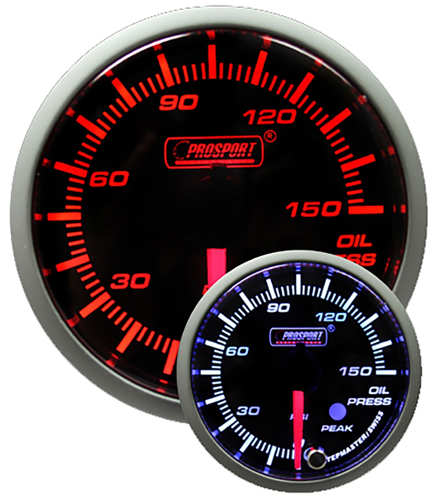 Oil Pressure Gauge-Peak warning Amber/White 52mm 2 1/16\