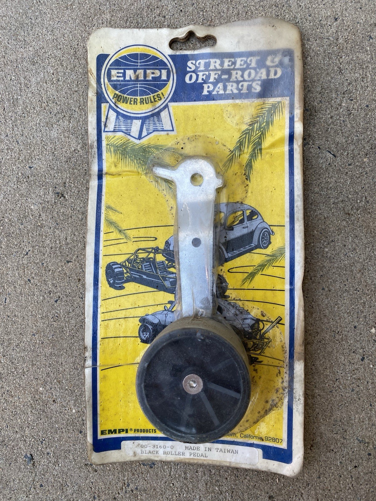 Vintage EMPI Black Roller Gas Pedal VW Beetle Bug Dune Buggy 00-3160-0 NOS