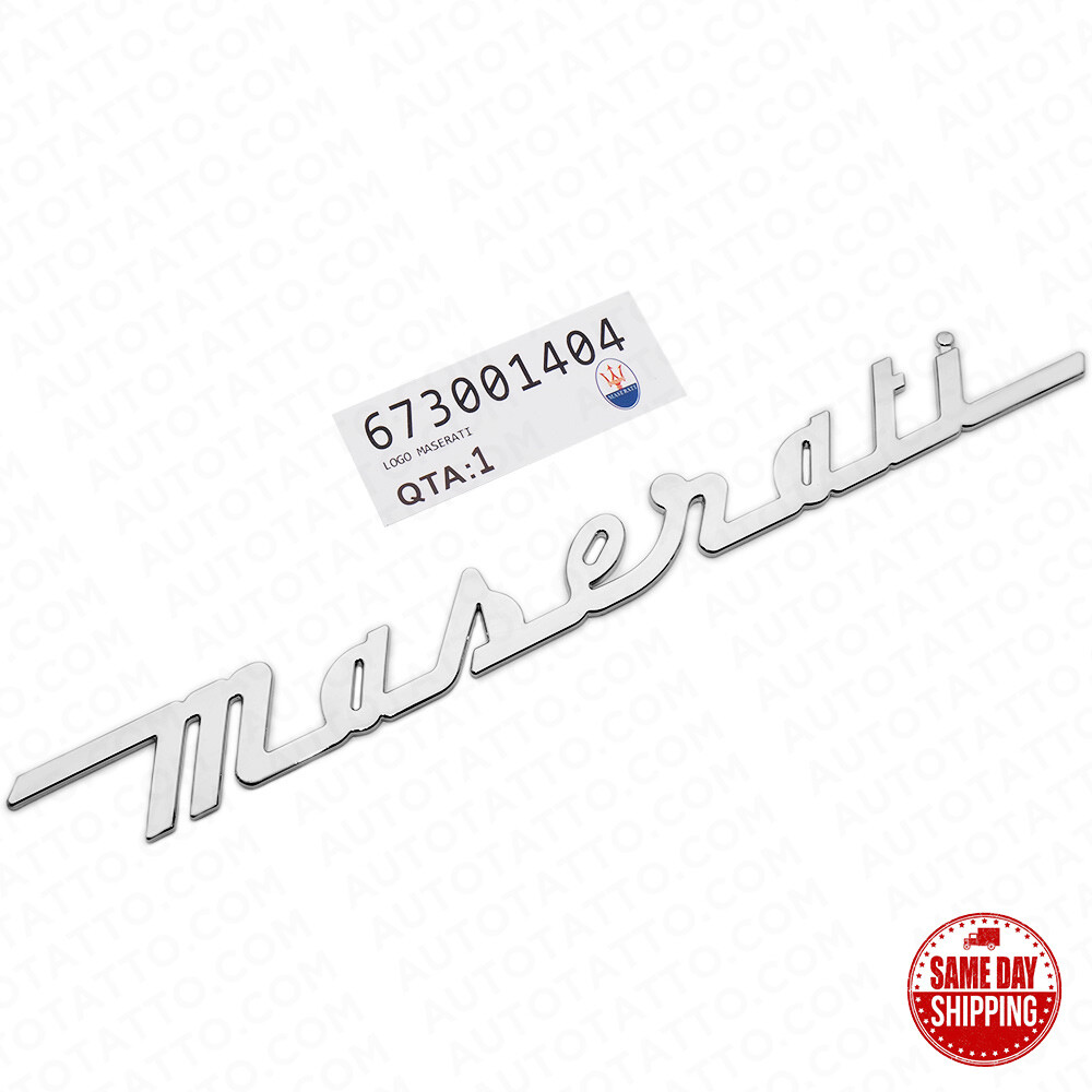 For Maserati Chrome Trunk Lid Letter Nameplate Logo Emblem Badges Sport OEM