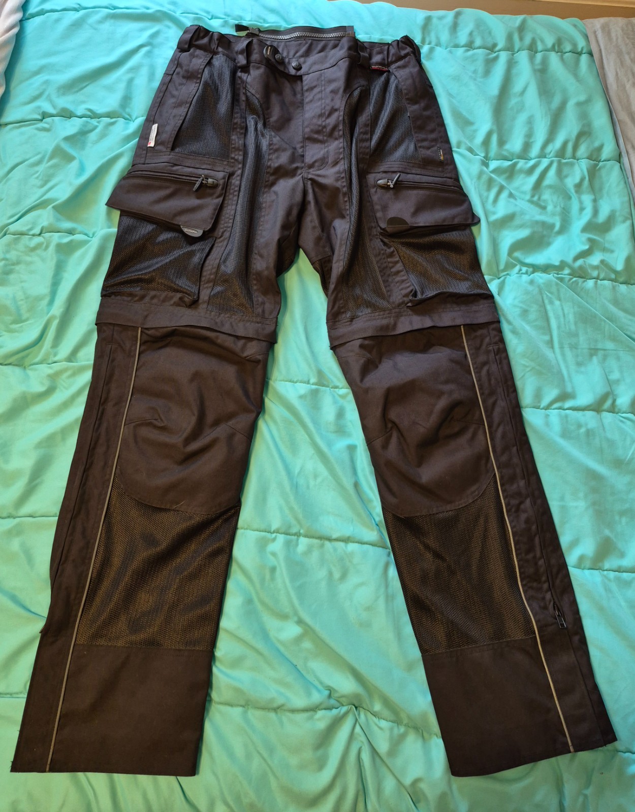 Olympia Moto Sports Dakar convertible Mesh Cordura motorcycle pants Size 36