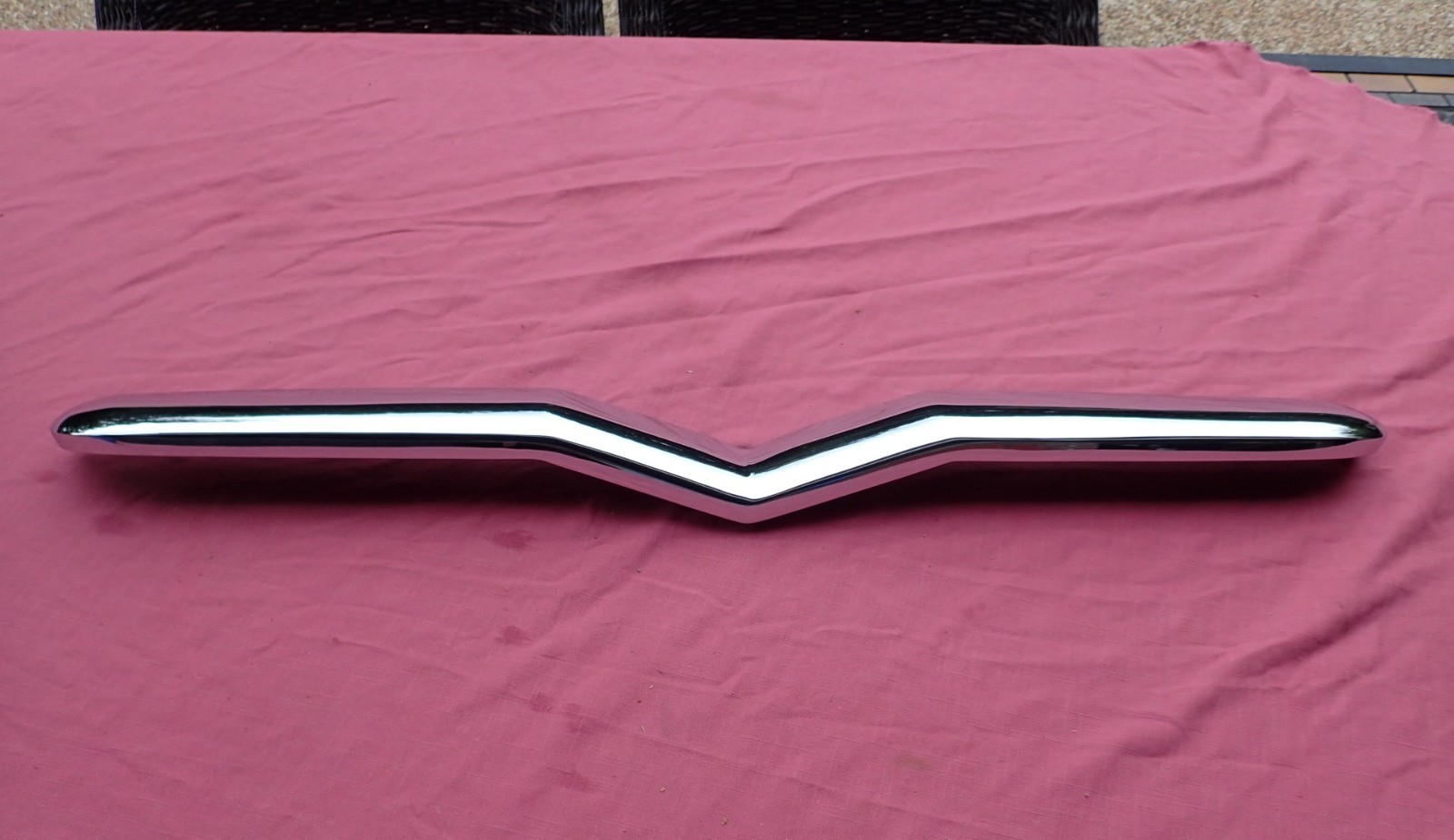 1957 Ford V- bar grille guard, new, NORS Fairlane, Ranchero