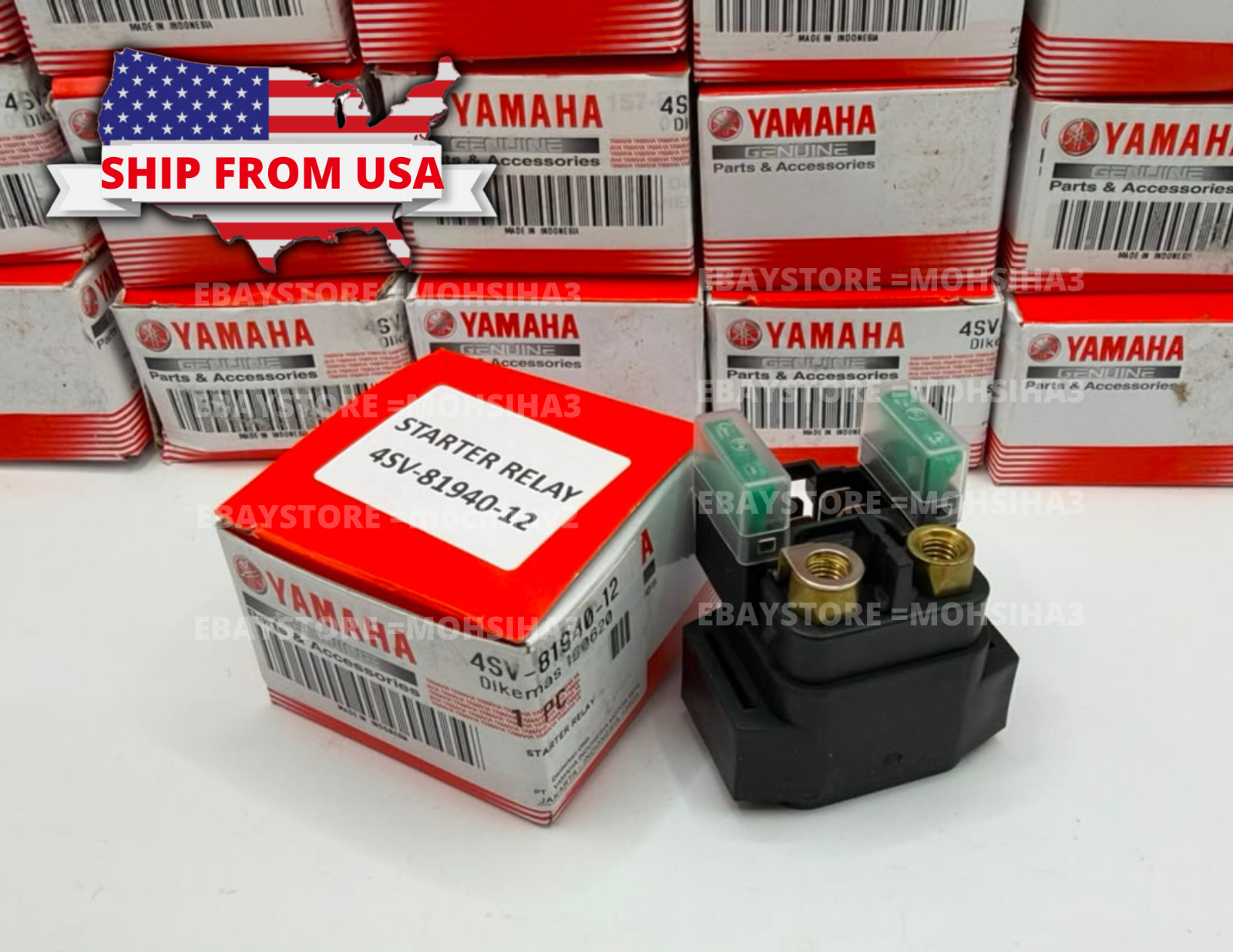 4SV-81940-12-00 YAMAHA OEM STARTER RELAY SOLENOID YXR YFM VMX YZF FZ6R - SHIP FR