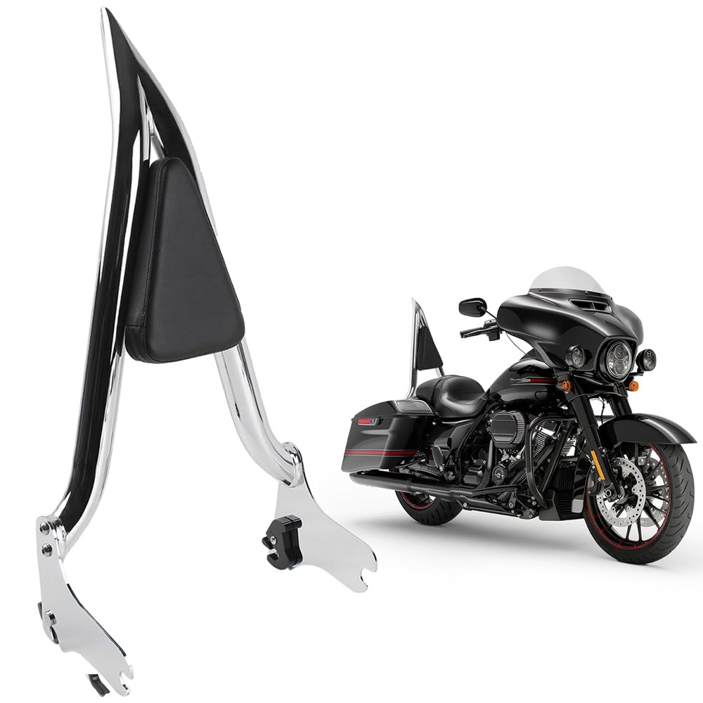 22''Backrest Sissy Bar For 1997-2008 Harley Road King Street Glide Electra Glide