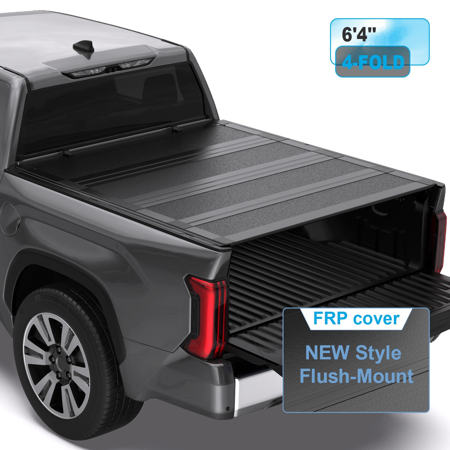 6.5FT 4-Fold Low Profile Tonneau Cover For 2019-2026 Dodge Ram 1500 New Body