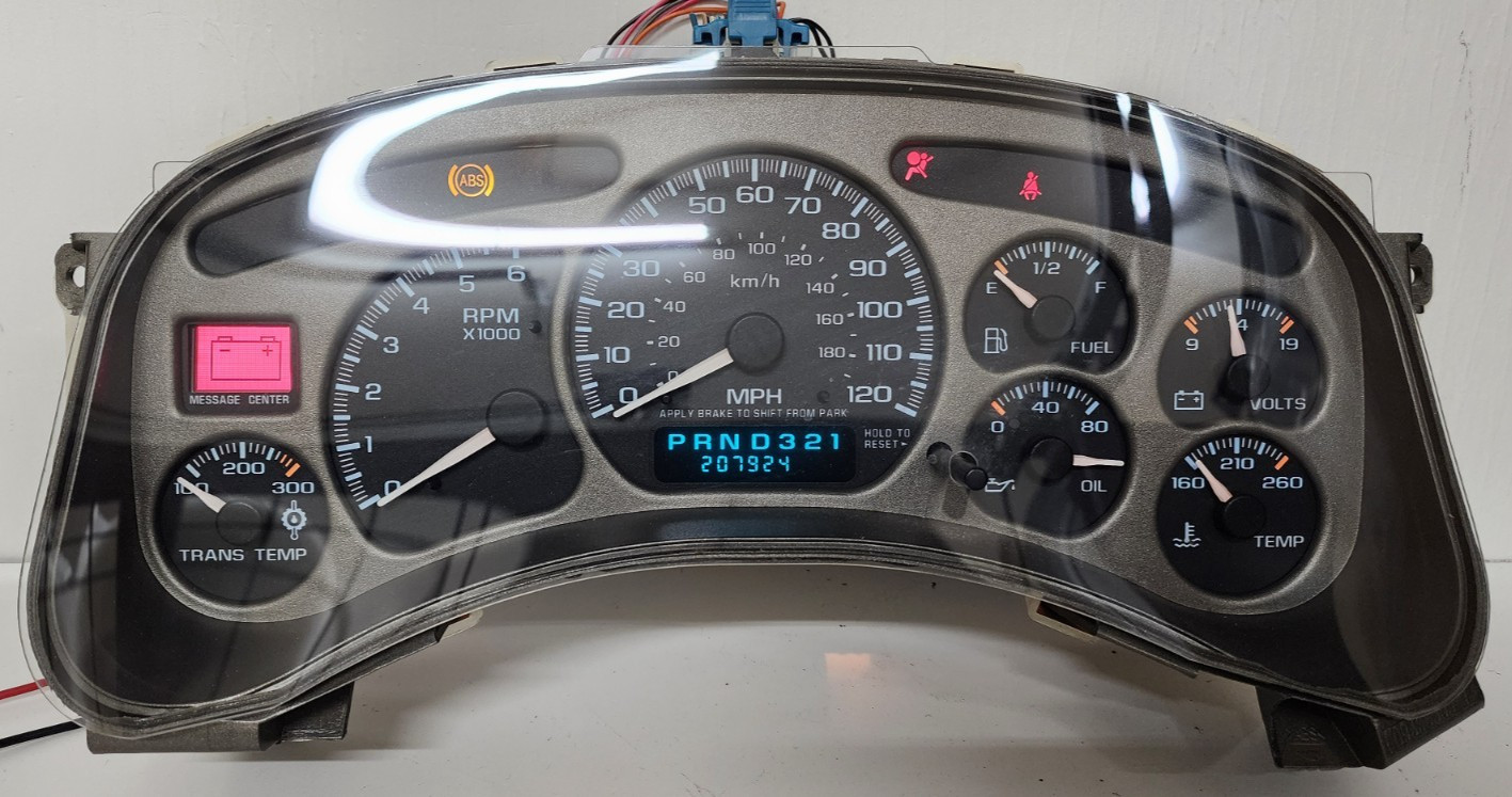 2001-2002 GMC Yukon XL Denali Sierra Instrument Gauge Cluster 16252295 207k OEM