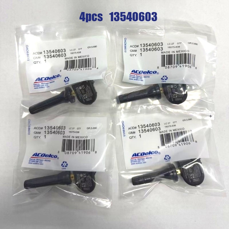 4Pcs Genuine TPMS OEM 13540603 Tire Pressure Sensor for GMC Chevy Buick Cadillac