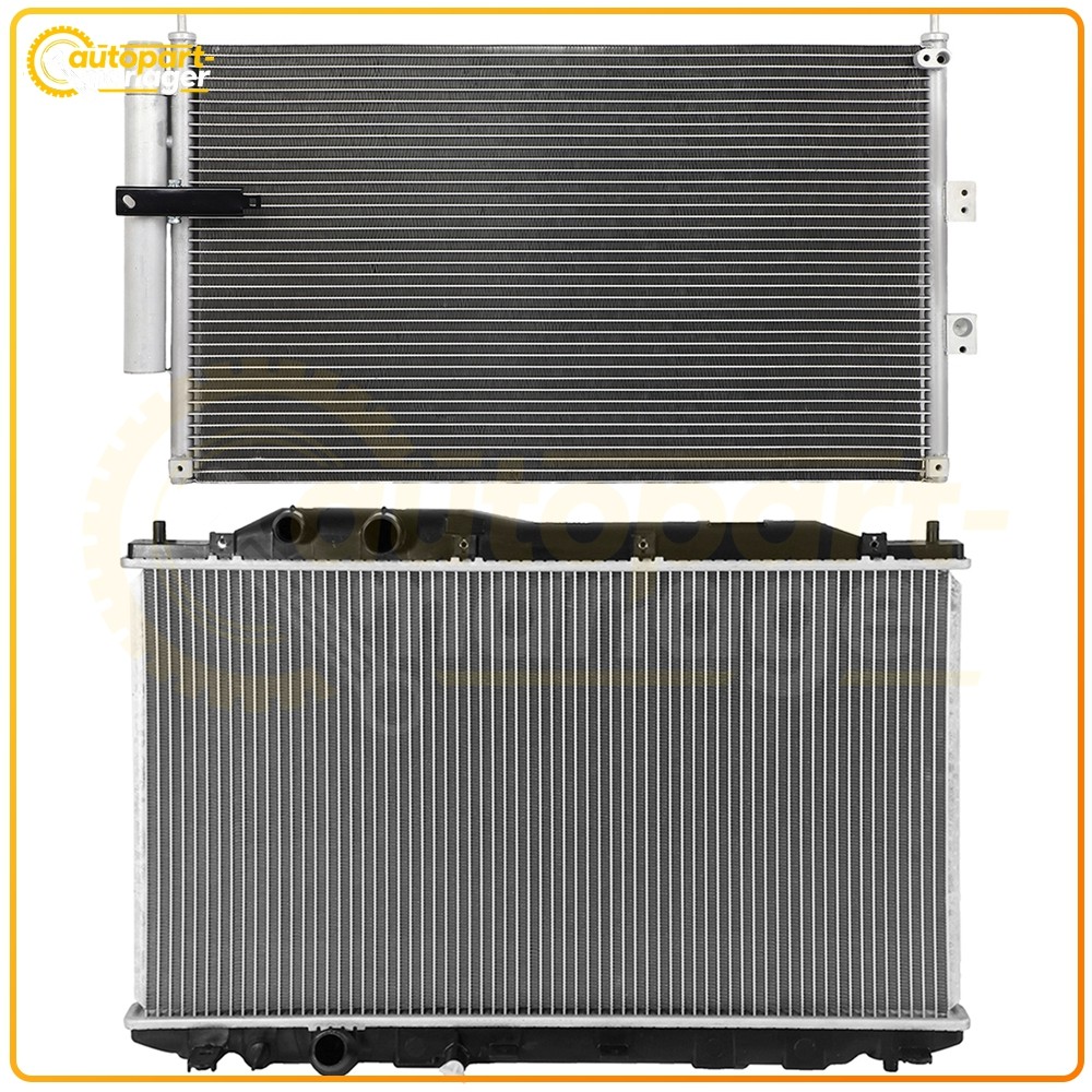 Aluminum Radiator & AC Condenser Cooling Kit For 06-11 Acura CSX Honda Civic