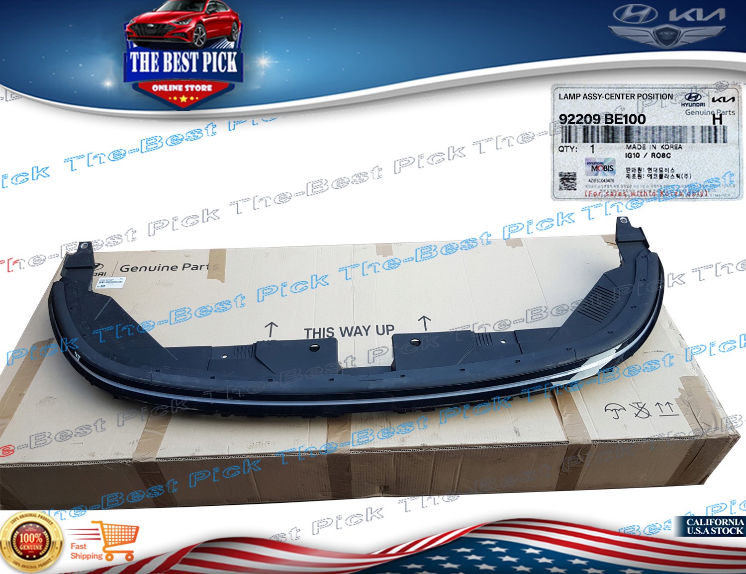 OEM Front Center LED Daytime Running Light for Hyundai Kona 2024-2025 92209BE100