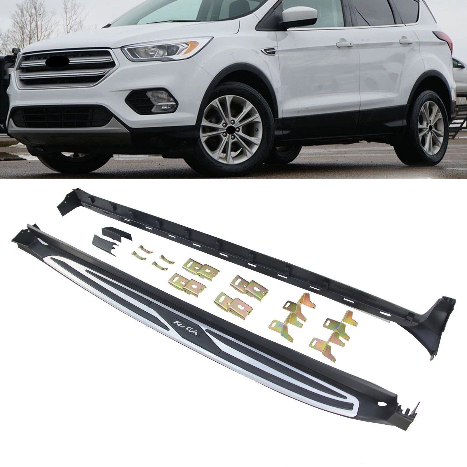 6\'\' Running Boards Side Step Nerf Bars For 2013 2014 2015 2016-2019 Ford Escape