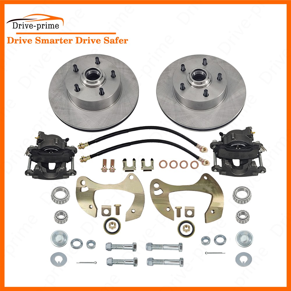 New For 55-64 Chevy Full Size Impala Bel Air Car Deluxe Disc Brake Kit, 5x4-3/4\