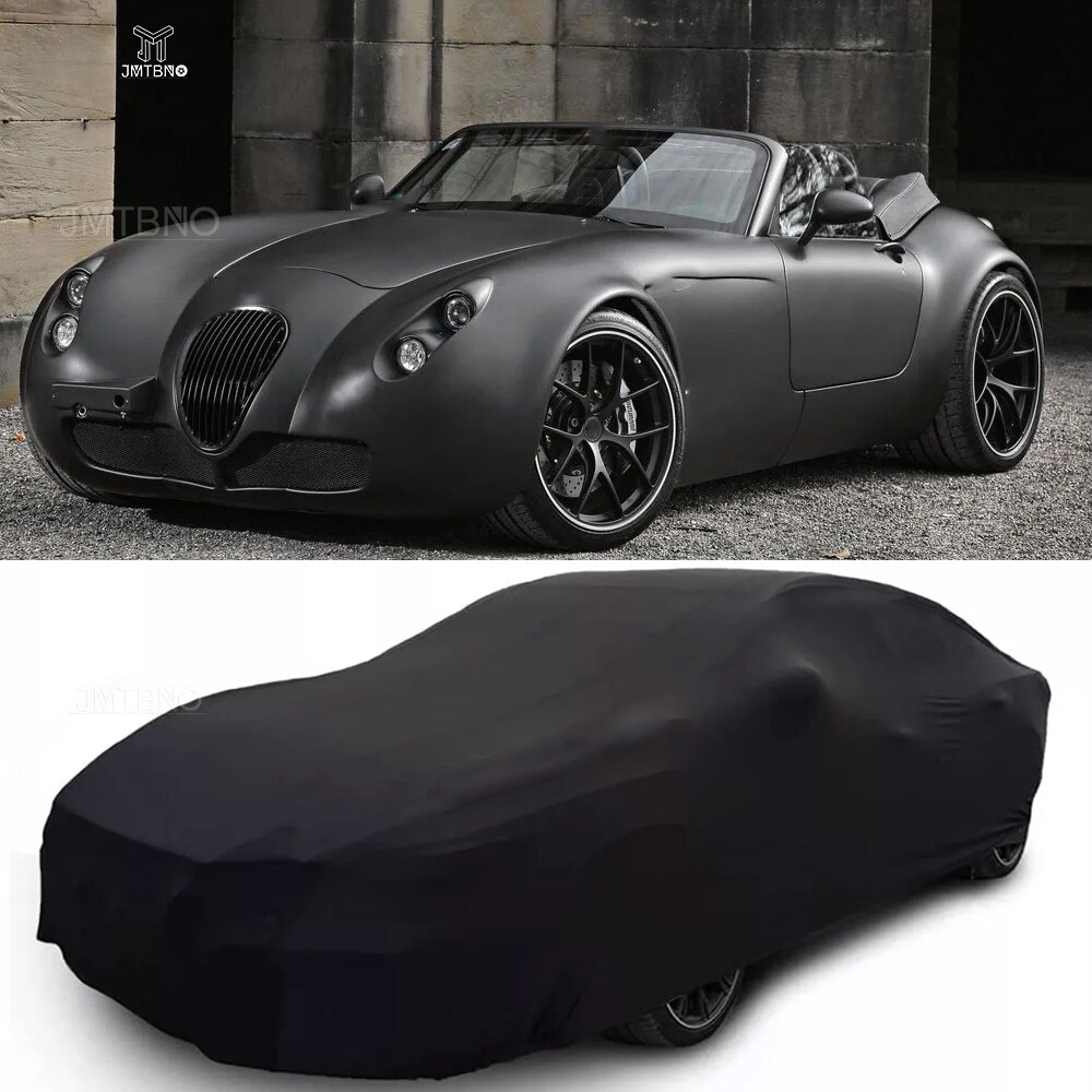Car Cover Outdoor Stain Stretch Waterproof Protector w/Bag For Wiesmann GT Black