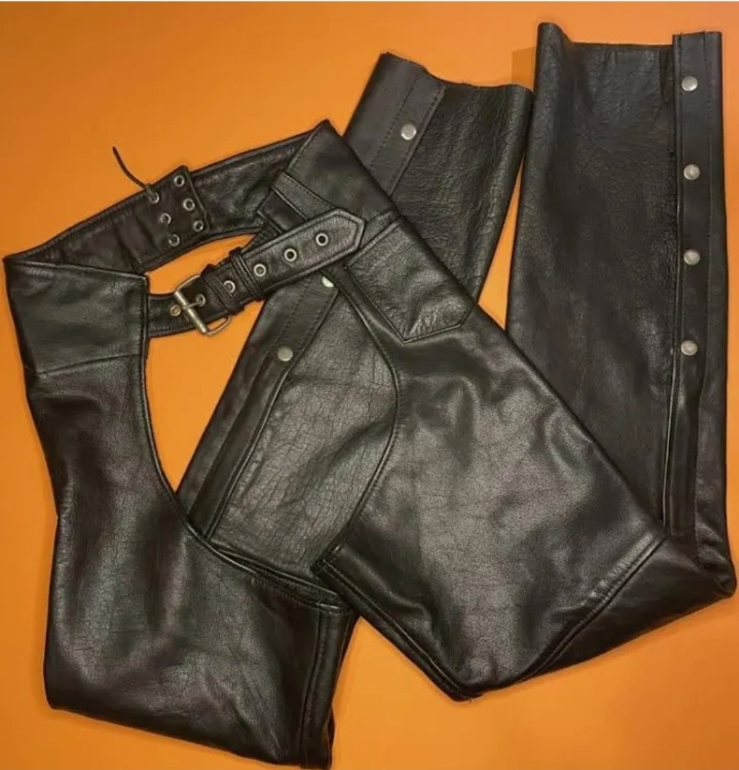 UNIK Premium Black Leather Chaps Size XL