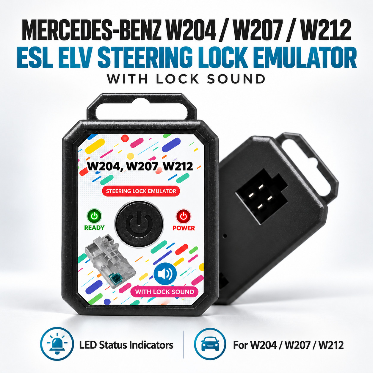 Mercedes-Benz W204 W207 W212 ESL ELV Steering Lock Emulator with Lock Sound
