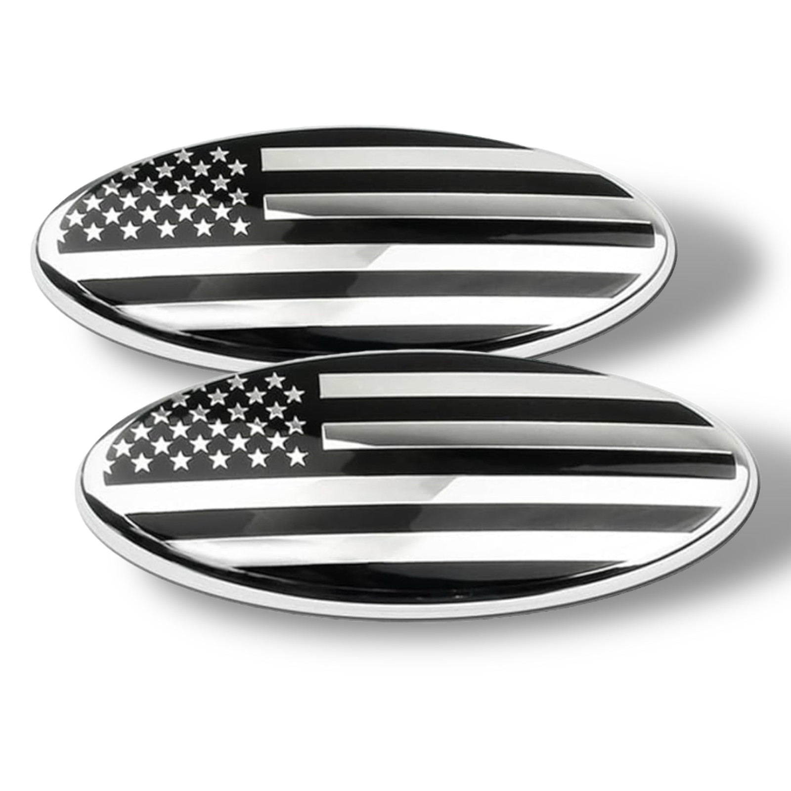Matte Black American US Flag Emblem Set for Ford Fiesta Taurus X Front Rear Matte Black American US Flag Emblem Set for Ford Fiesta Taurus X Front Rear