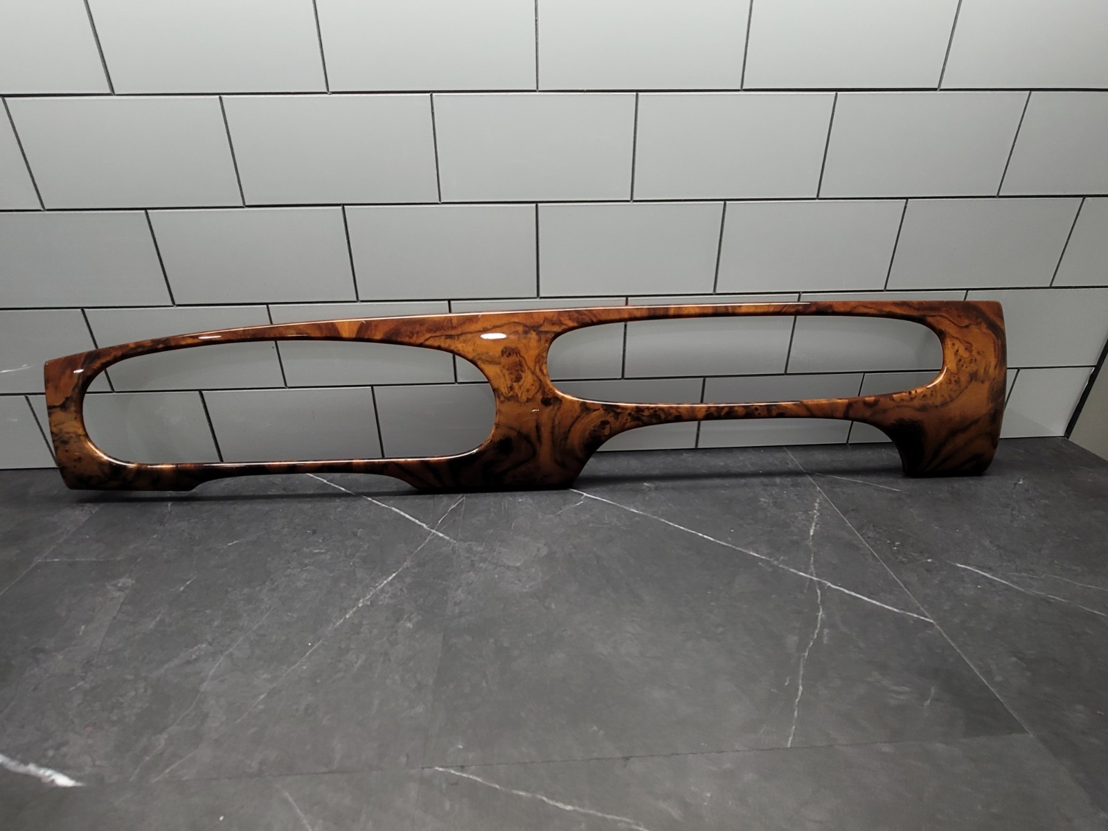 04-07 Jaguar XJ8 VDP X350 X358 Dashboard Instrument Cluster Bezel Trim Wood OEM