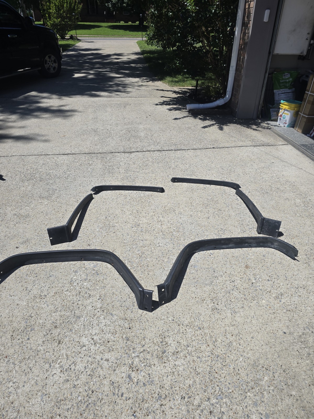 2003-09 Hummer H2 Factory Fender Flare 6 Piece Set, Black - OEM