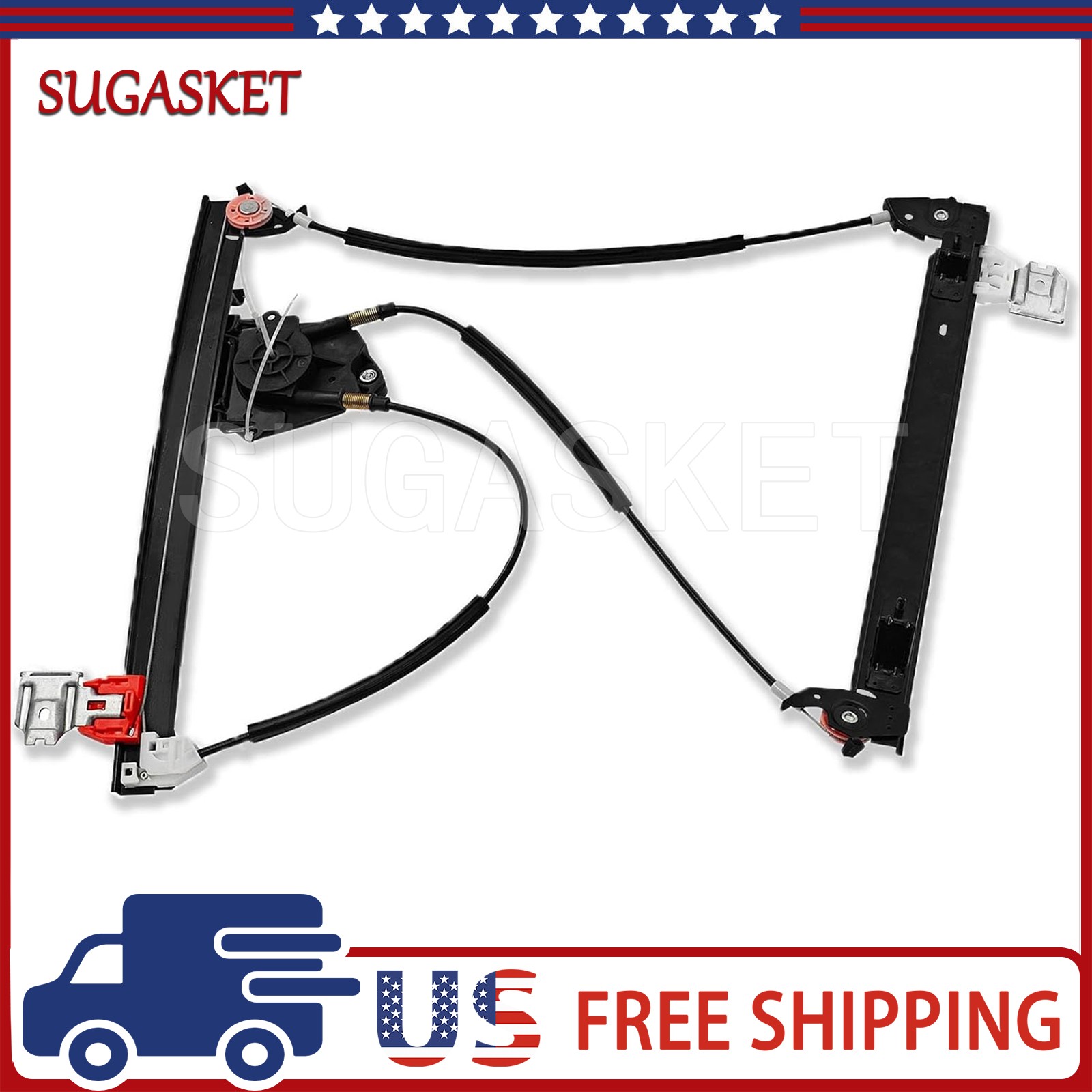 Power Window Regulator w/o Motor Front Left for Maserati Quattroporte M139 03-13