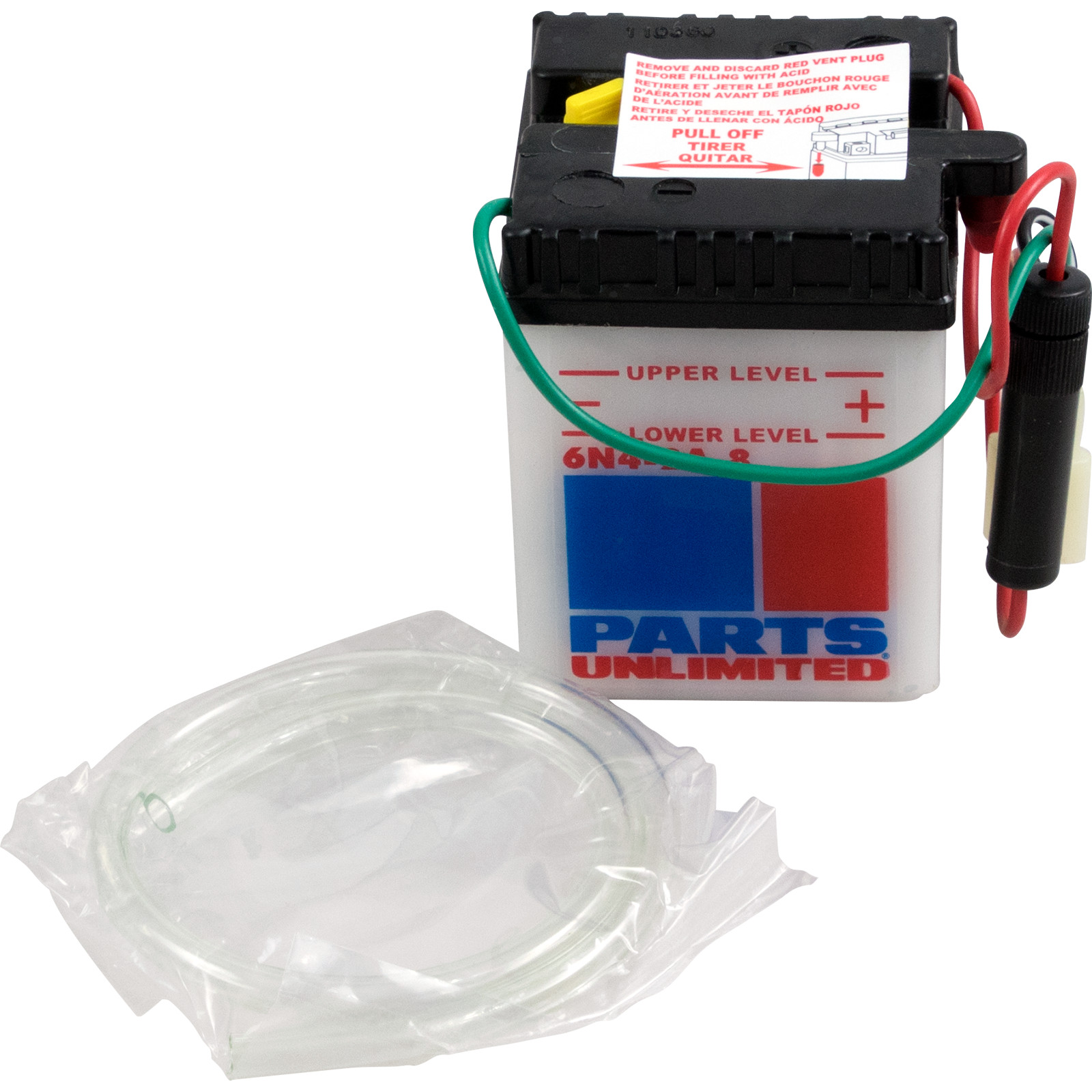 Parts Unlimited 6V 4Ah Lead Acid Battery 6N42A8 Off-Road/Street
