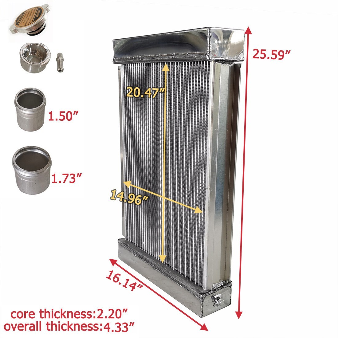 Custom Aluminum Radiator Kit 26\