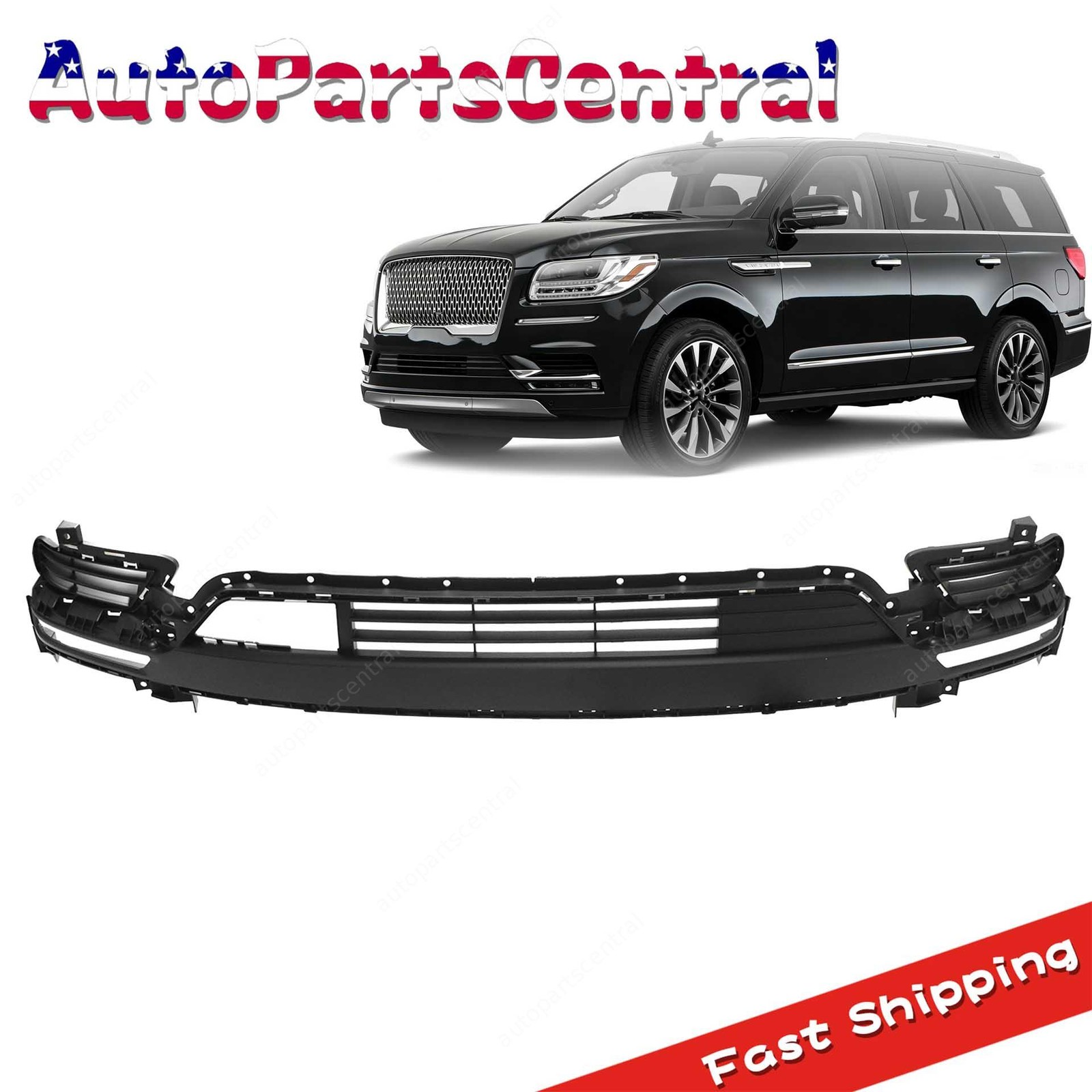 NEW Front Bumper Face Bar Grille For 2018 2019 2020 2021 Lincoln Navigator