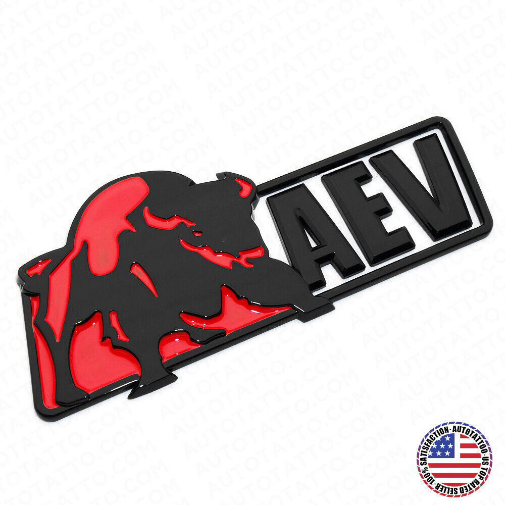 Chevrolet Colorado AEV Bison Tailgate Nameplate Logo Decal Emblem ZR2 Black Red