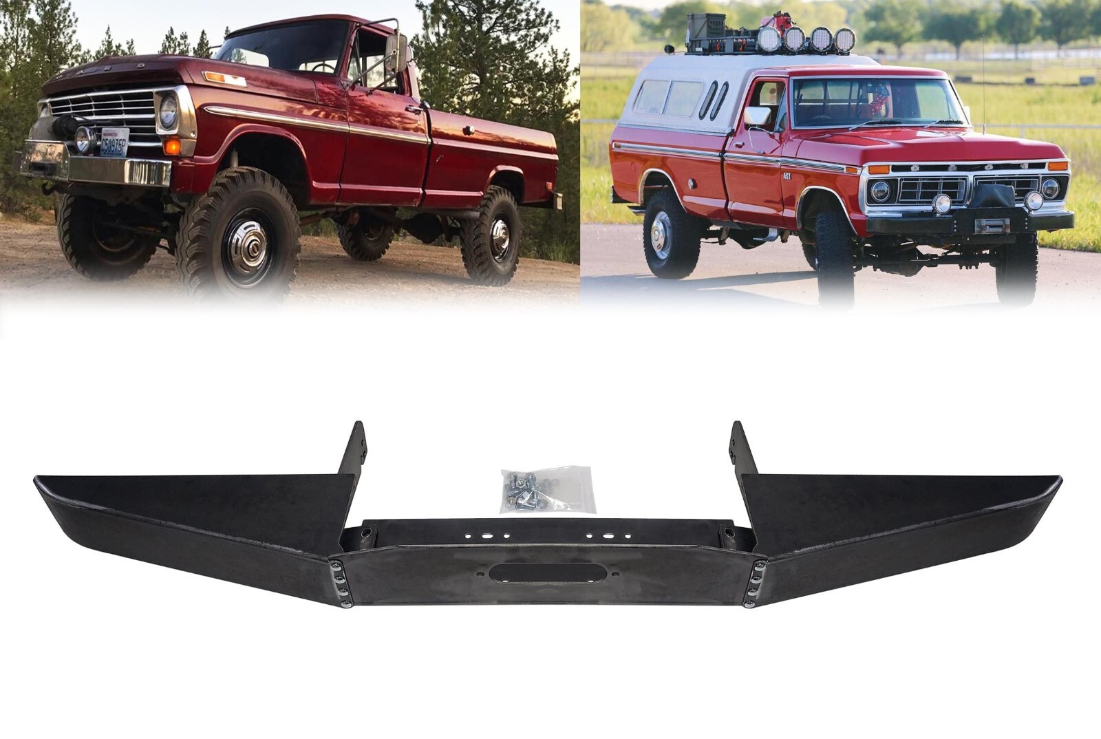 67-79 FORD F SERIES FRONT OG WINCH STEEL BUMPER ( UNIVERSAL & FRONT MOUNT )
