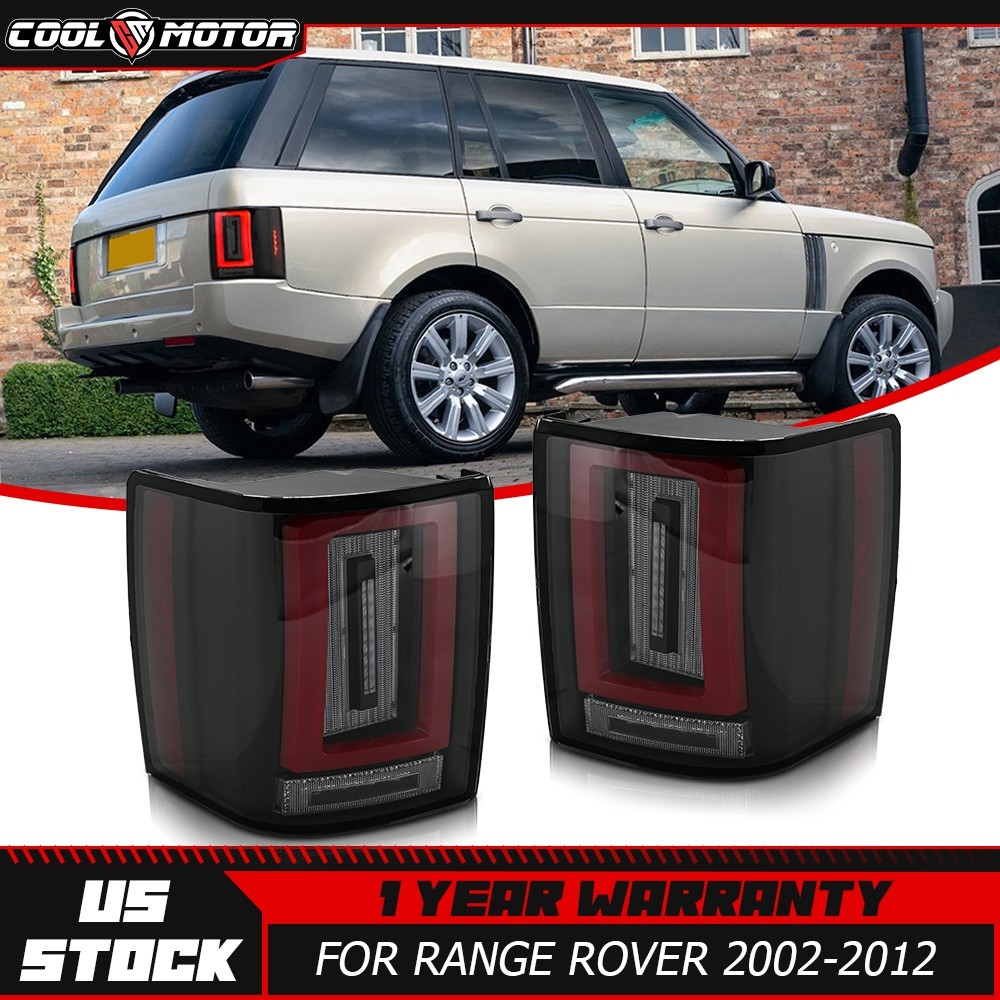 Black LED Tail Light For Land Rover Range Rover 2002-2012 Sequential & Animation