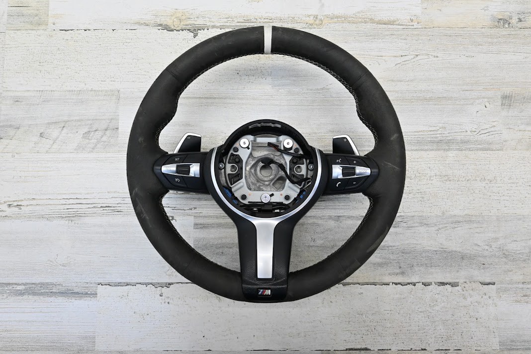 12-21 BMW F22 F30 F32 F36 M Sport Alcantara Steering Wheel Heated w/Shifters OEM