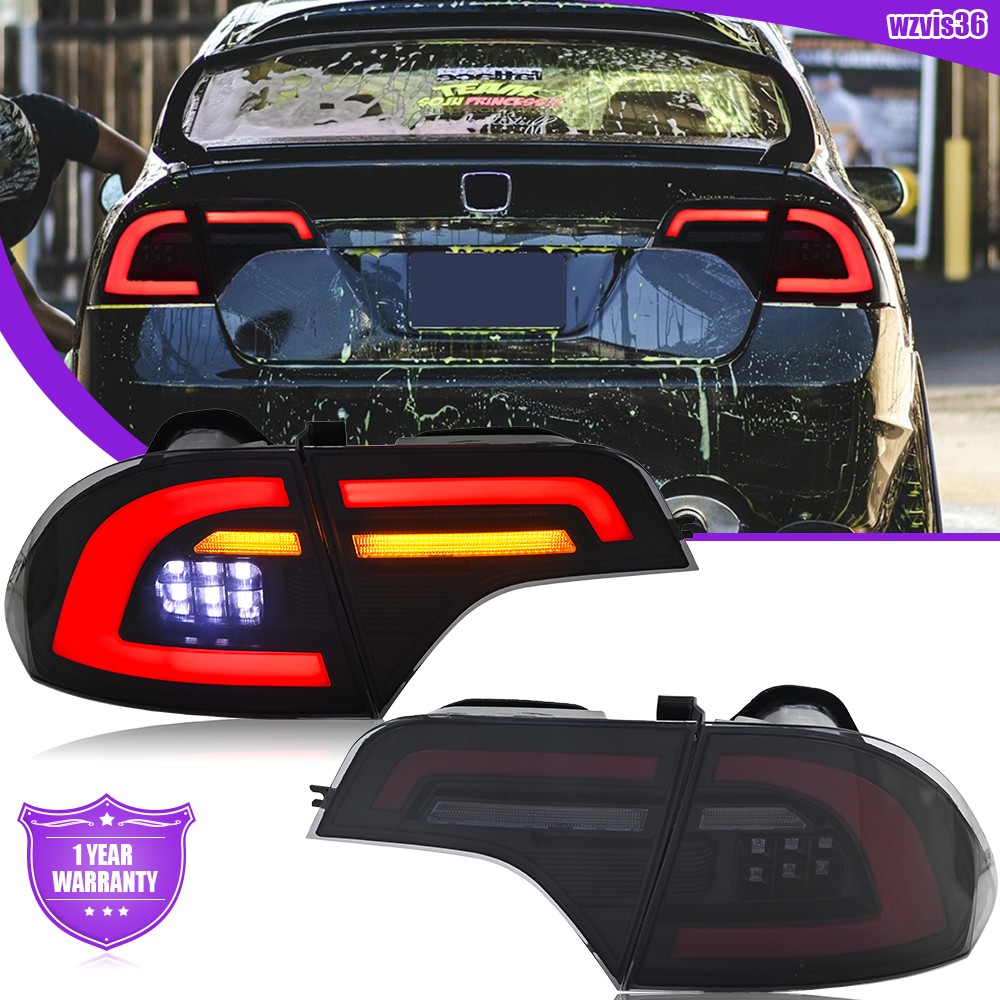 Smoked Full LED Tail Lights For Honda Civic Sedan 2006-2011 Fashion Rear Lamps