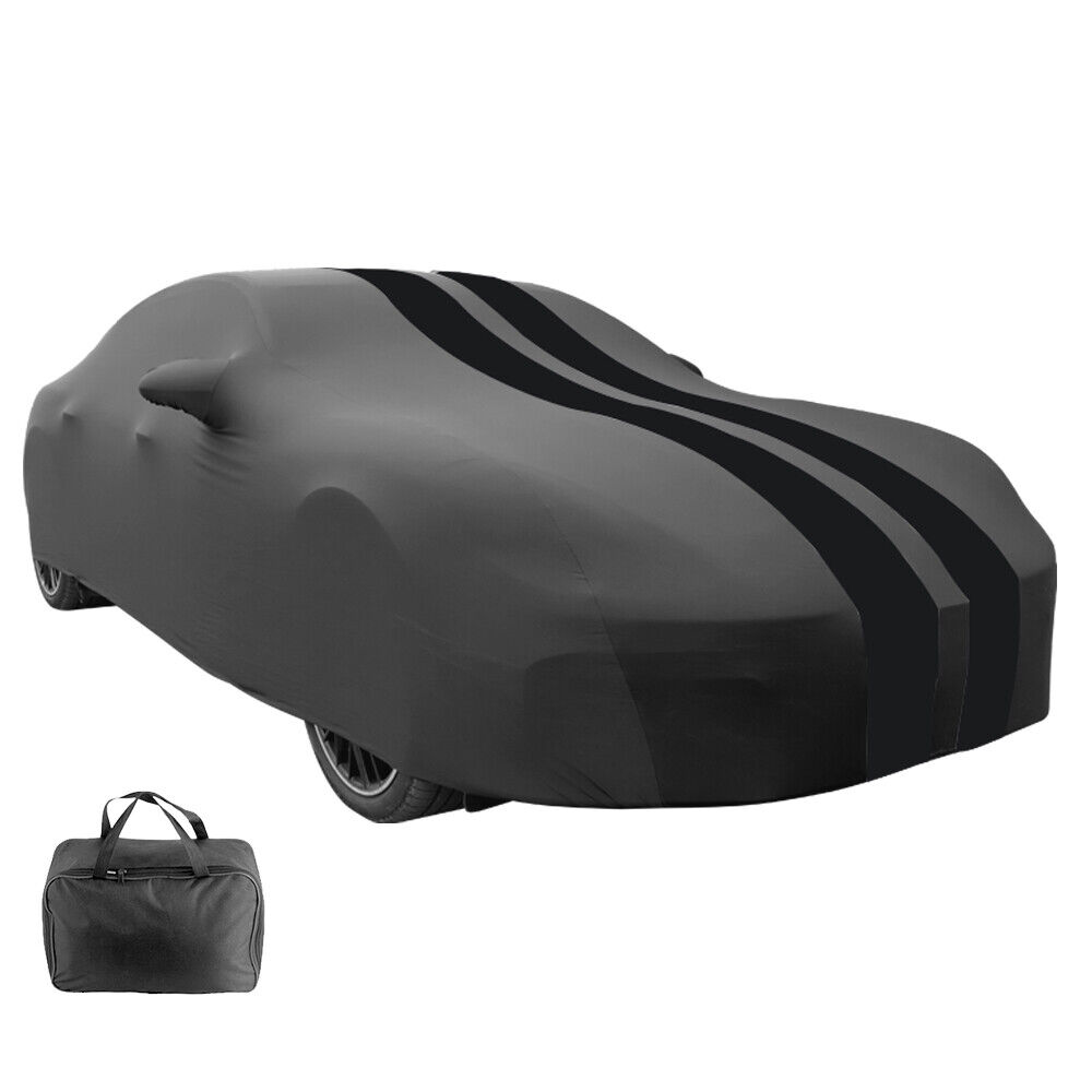 Black/Grey Car Cover Stretch Satin Scratch Dust Proof Indoor For LEXUS LF-A  SC